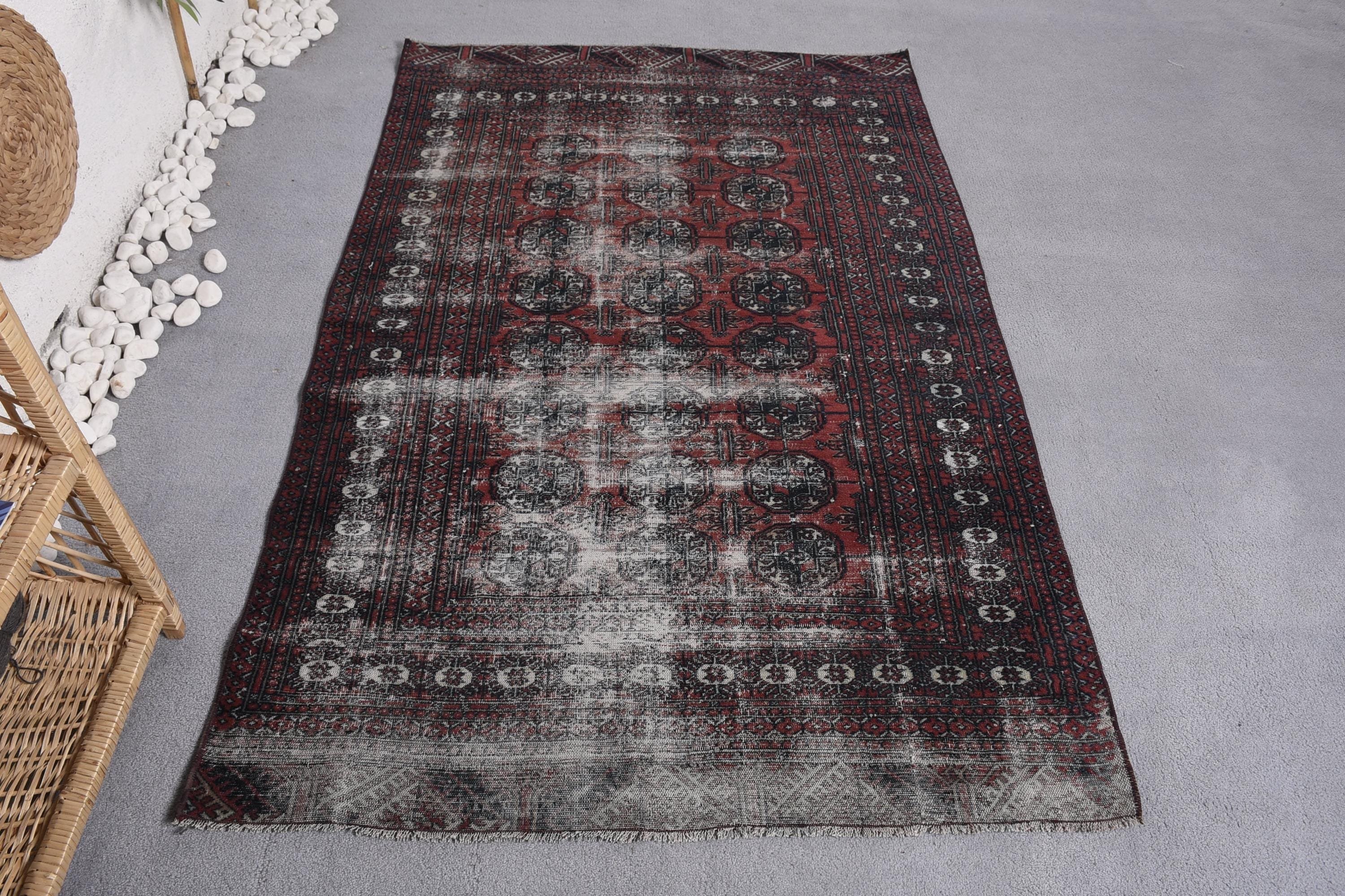 Vintage Rugs, Anatolian Rug, Blue Neutral Rug, Floor Rugs, Nursery Rug, Rugs for Accent, Turkish Rug, Kitchen Rugs, 3.9x6.1 ft Accent Rugs