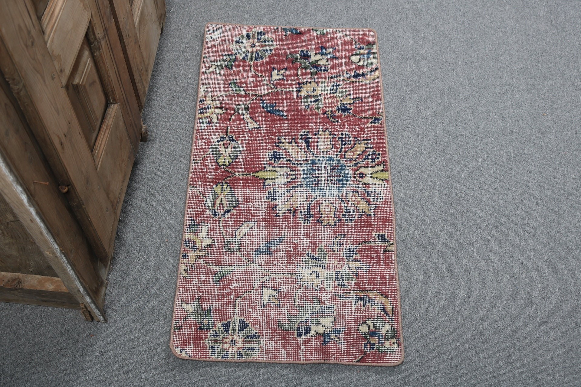 Small Boho Rug, Purple Home Decor Rugs, Vintage Rugs, 1.5x2.9 ft Small Rug, Turkish Rug, Home Decor Rugs, Bedroom Rugs, Entry Rug