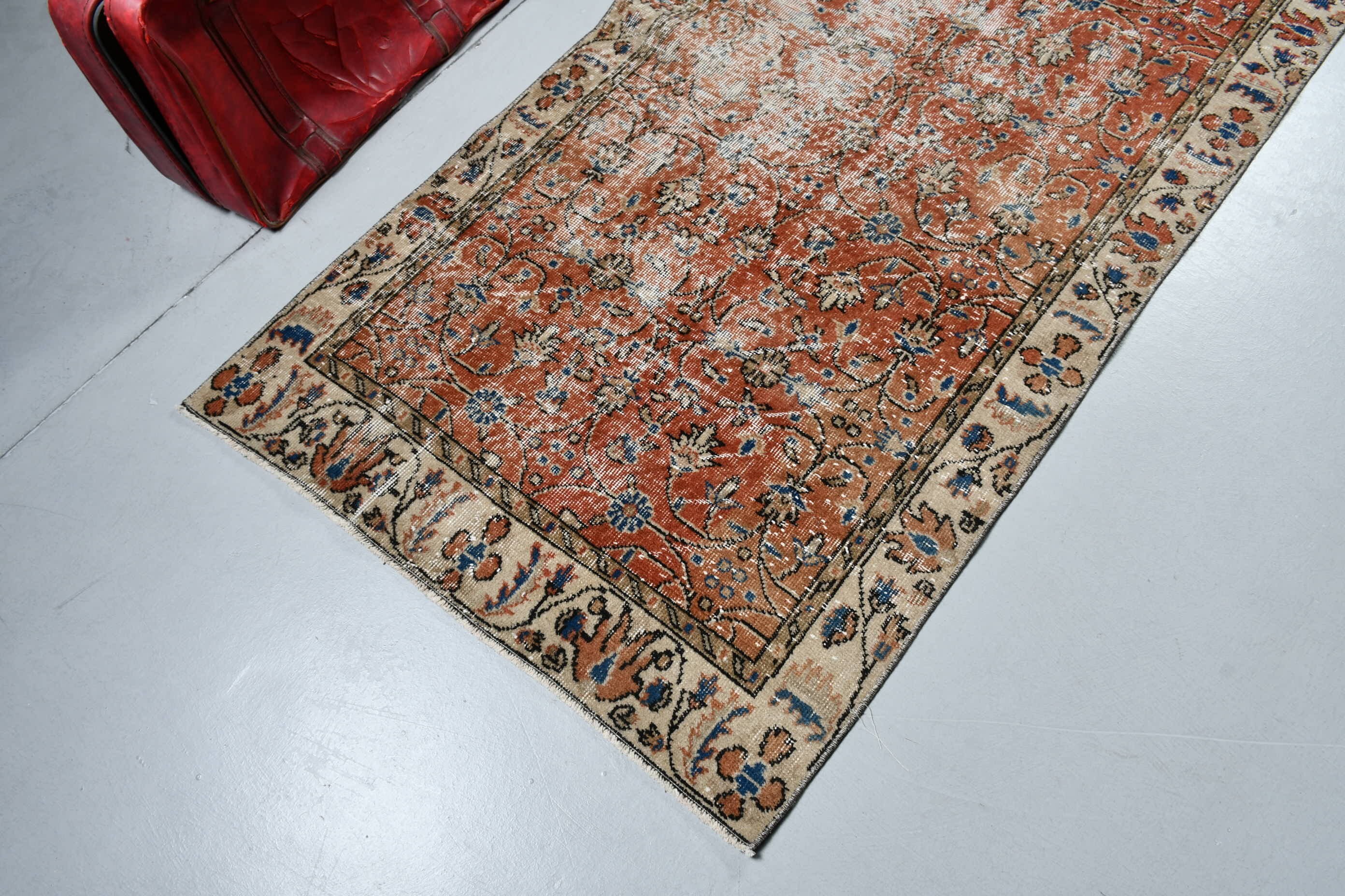 Entry Rug, Rugs for Entry, Oriental Rugs, Turkish Rugs, Kitchen Rug, Vintage Rugs, Red Oriental Rugs, 3.3x6.1 ft Accent Rug