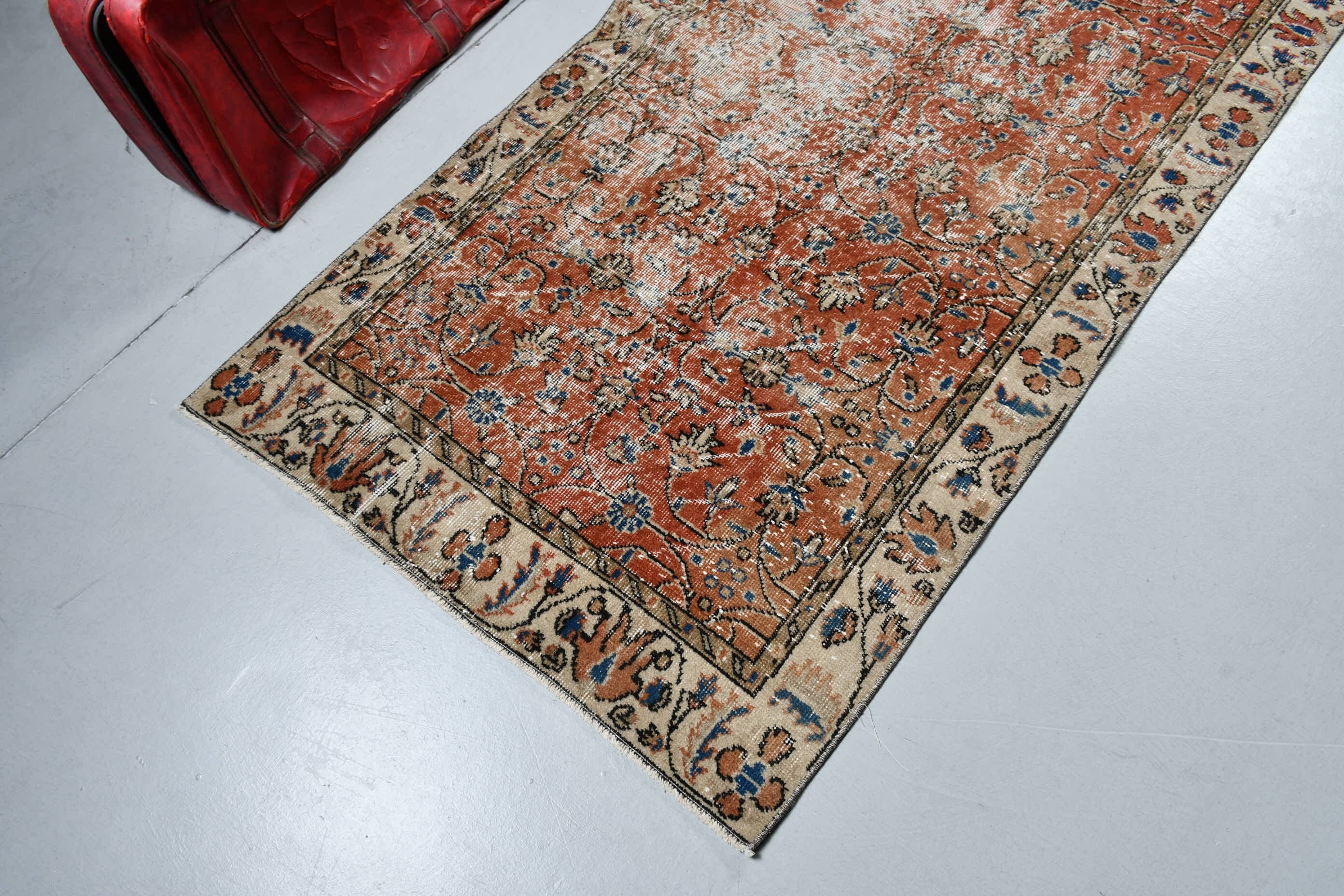 Giriş Halısı, Giriş Halıları, Oryantal Halılar, Türk Halıları, Mutfak Halısı, Vintage Halılar, Kırmızı Oryantal Halılar, 3,3x6,1 ft Vurgu Halısı