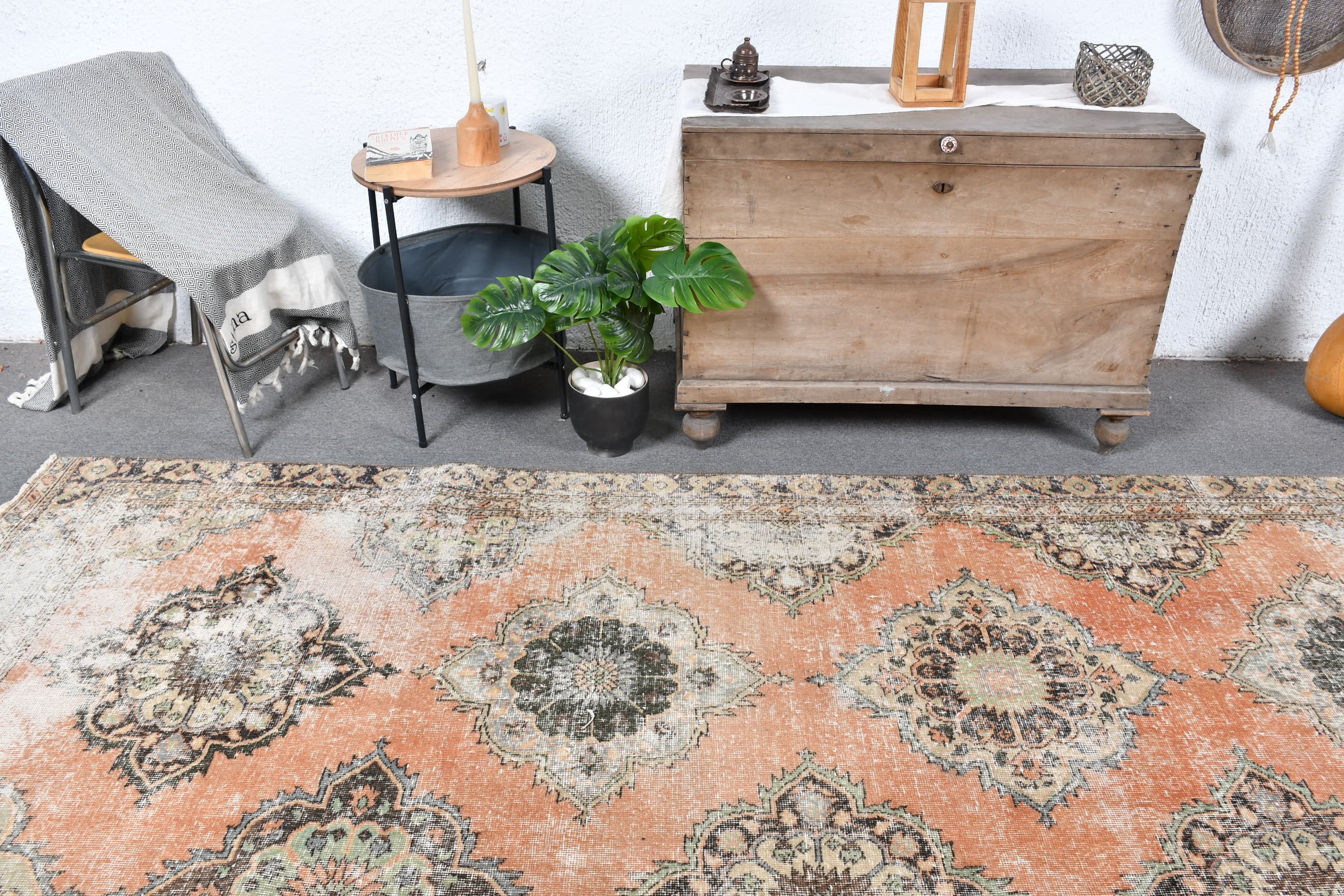 Orange Oriental Rug, Vintage Rug, Moroccan Rugs, Turkish Rugs, Bedroom Rugs, 4.2x12.7 ft Runner Rug, Stair Rug, Kitchen Rug, Old Rug