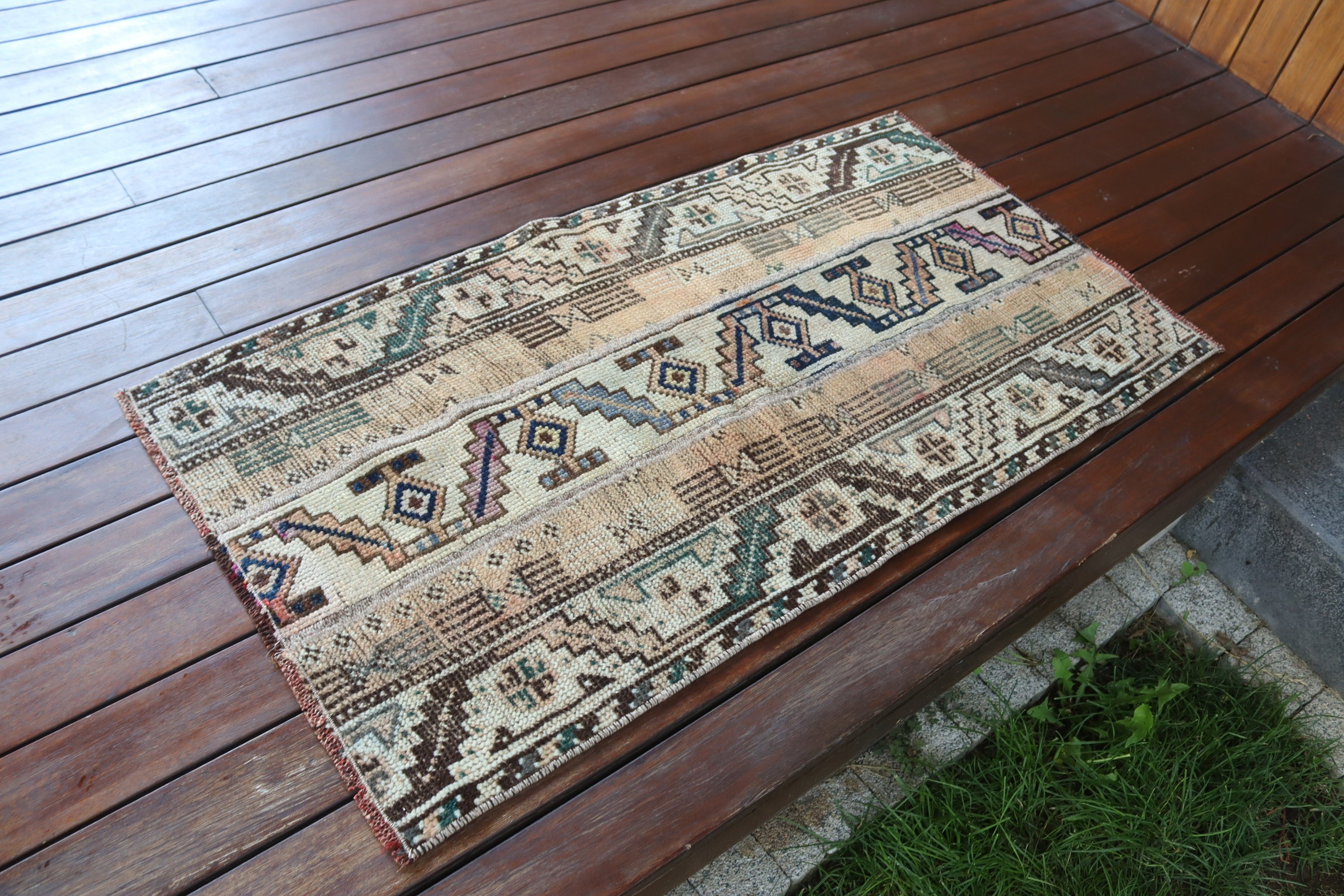 Nursery Rugs, Brown Statement Rug, Statement Rugs, Turkish Rug, Small Boho Rug, 2x3.9 ft Small Rug, Vintage Rugs, Aztec Rugs