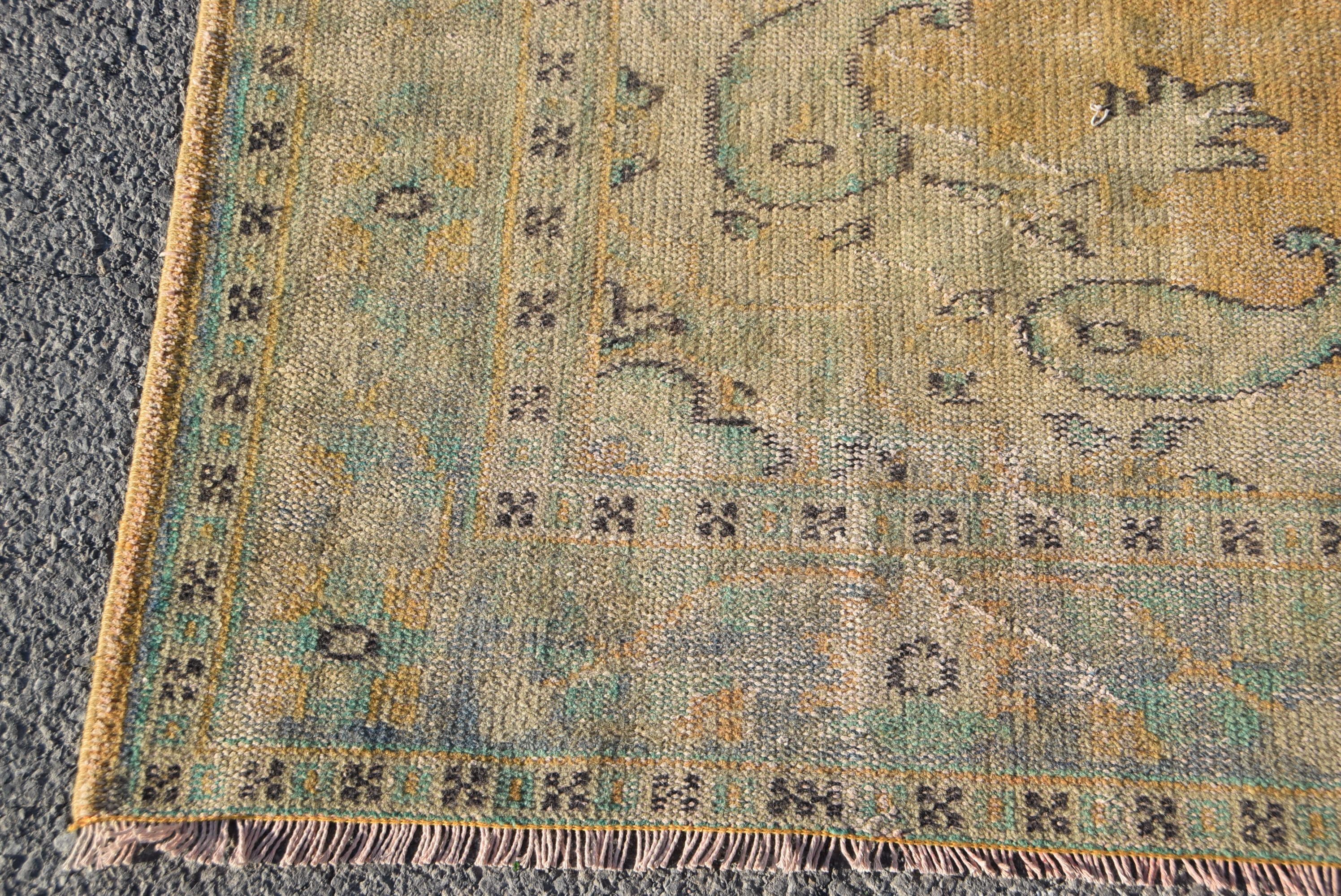 Cool Rug, Turkish Rug, Yellow Oushak Rug, Ethnic Rug, Dining Room Rug, Vintage Rugs, 6.2x10.3 ft Large Rug, Salon Rug, Antique Rug