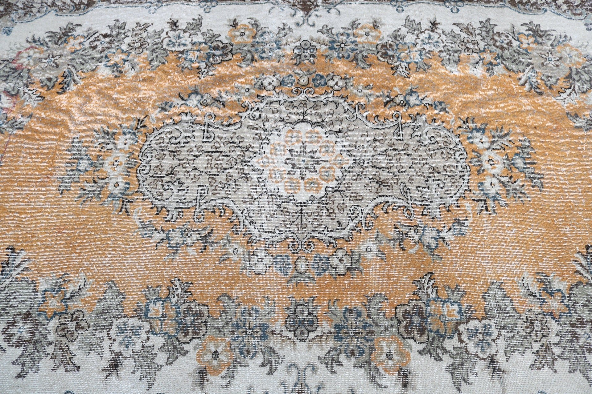 5.3x9 ft Büyük Halılar, Yemek Odası Halısı, Vintage Halı, Türk Halıları, Mutfak Halısı, Turuncu Açıklama Halısı, El Yapımı Halı, Salon Halıları