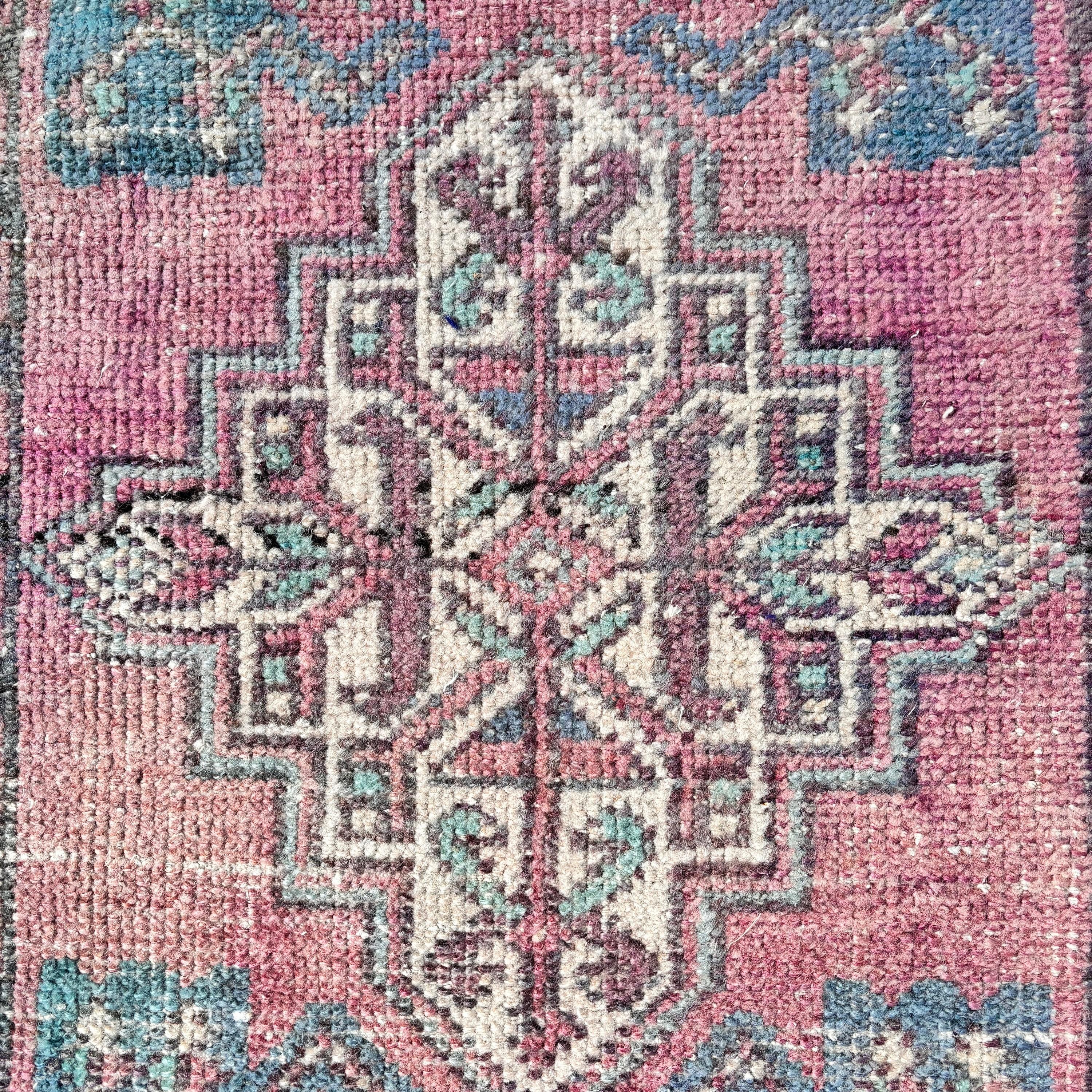 Turkish Rugs, Small Boho Rugs, Aztec Rug, 1.5x2.8 ft Small Rugs, Nursery Rug, Vintage Rugs, Modern Rugs, Kitchen Rugs, Purple Statement Rug