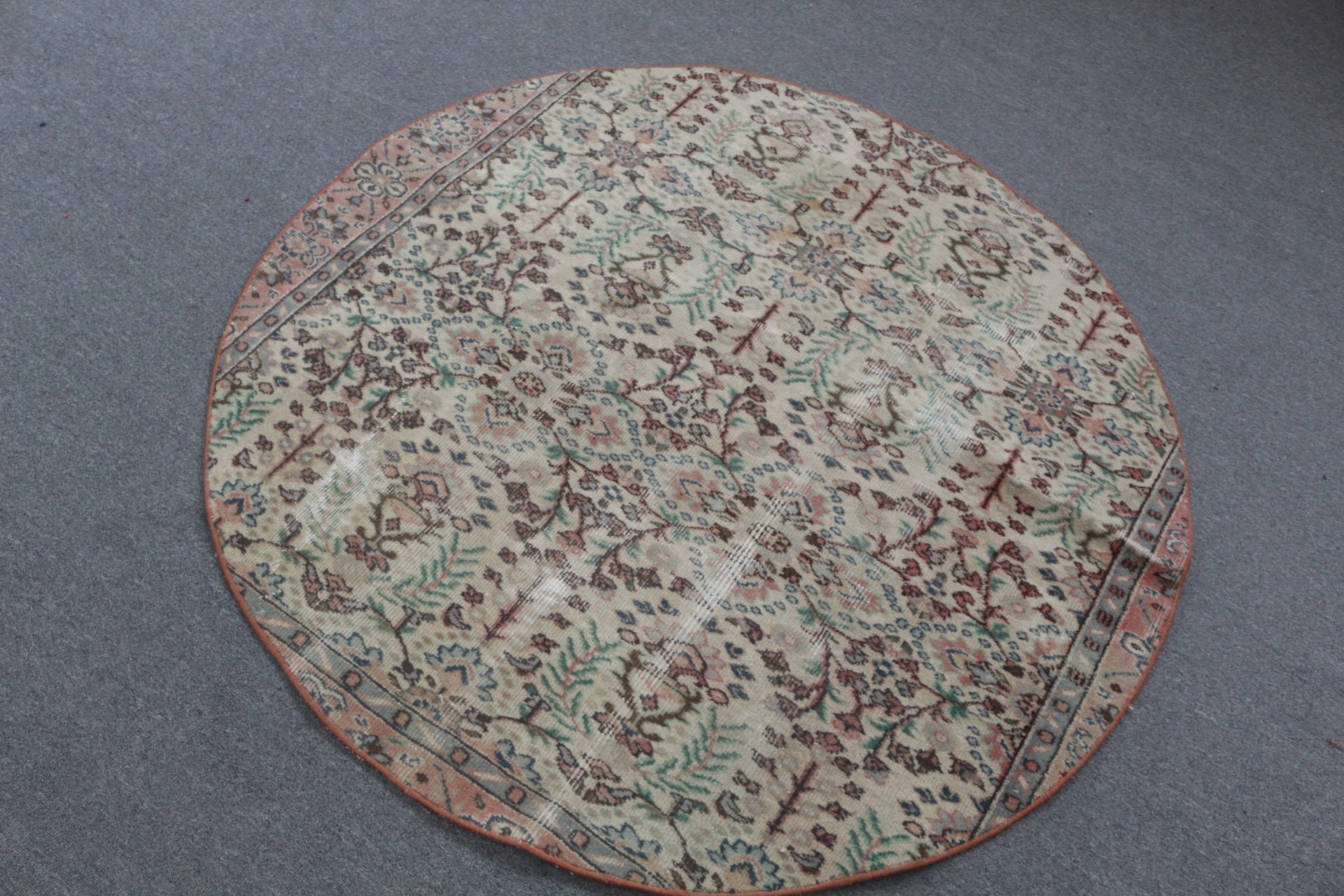 Mutfak Halıları, Kahverengi Fas Halıları, 4,8x4,8 ft Vurgulu Halı, Yatak Odası Halısı, Soluk Halı, Türk Halıları, Mutfak Halısı, Vintage Halılar