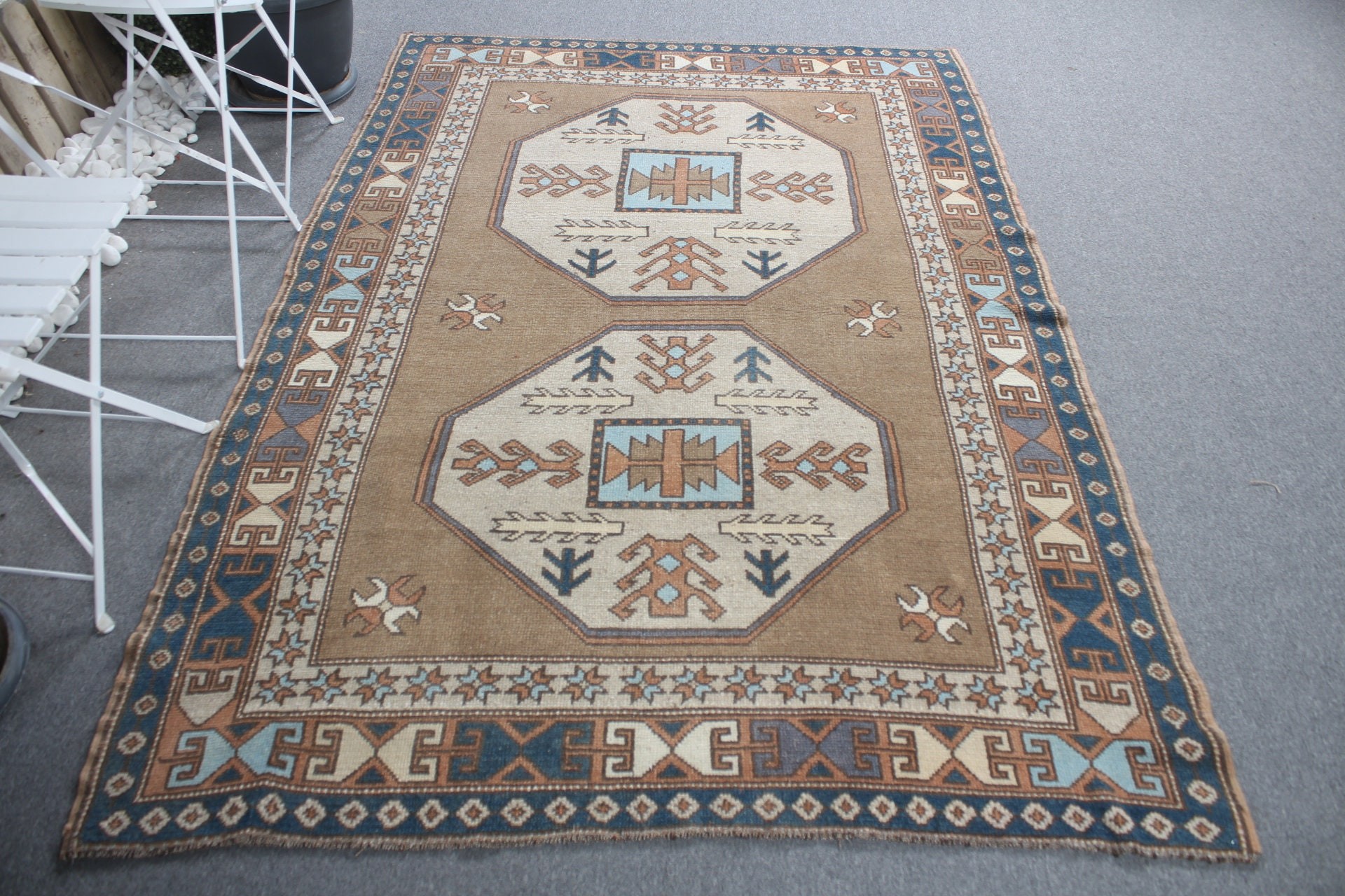 Mutfak Halısı, 5x7,3 ft Alan Halıları, Anadolu Halısı, Vintage Halı, Türk Halıları, Fas Halısı, Boho Bölge Halısı Halıları, Kahverengi Havalı Halılar, Yatak Odası Halısı