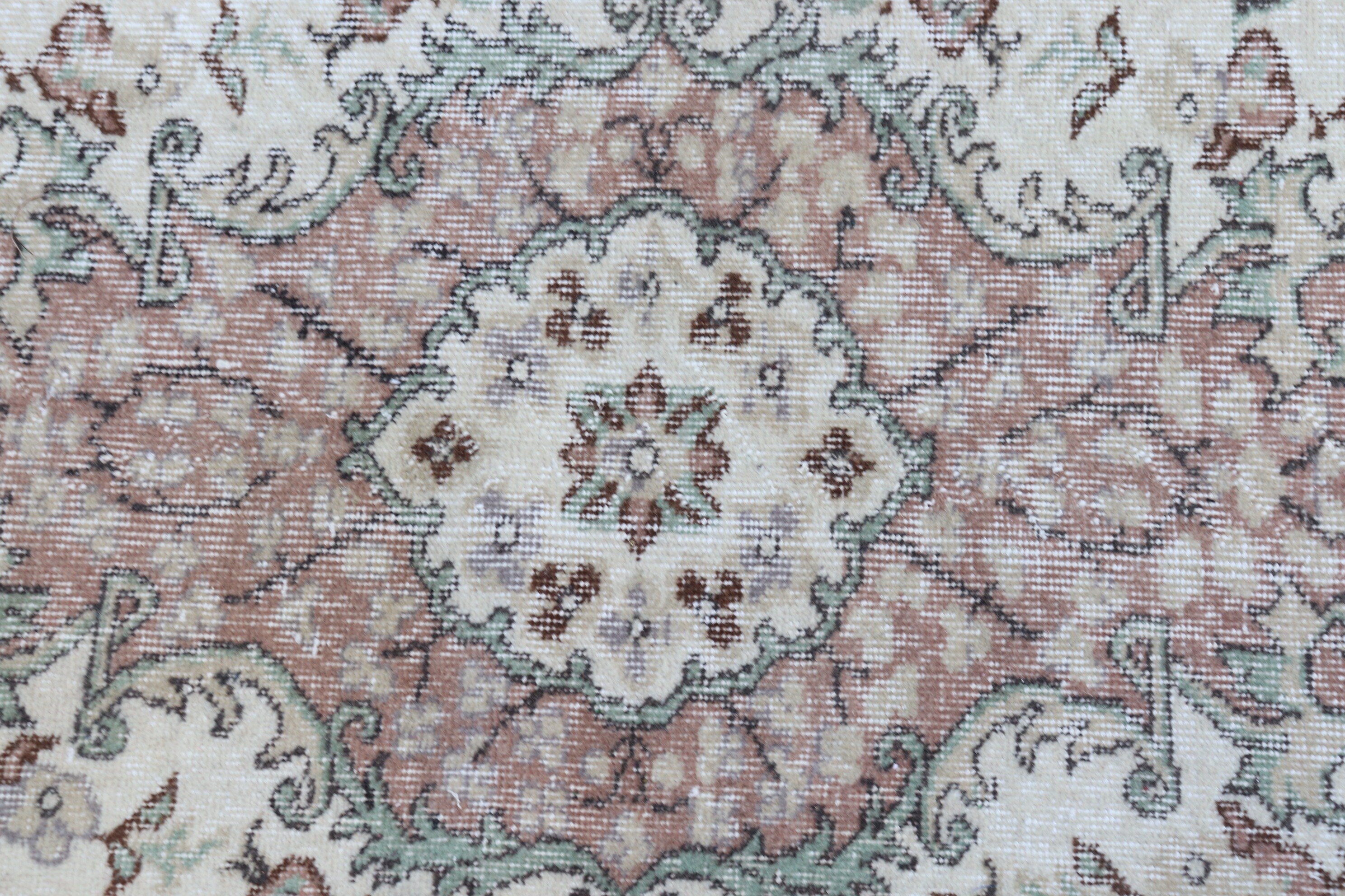 Living Room Rug, Pink Anatolian Rug, Rugs for Salon, Turkish Rug, Floor Rugs, Wool Rugs, Vintage Rug, Salon Rugs, 5.5x8.9 ft Large Rug