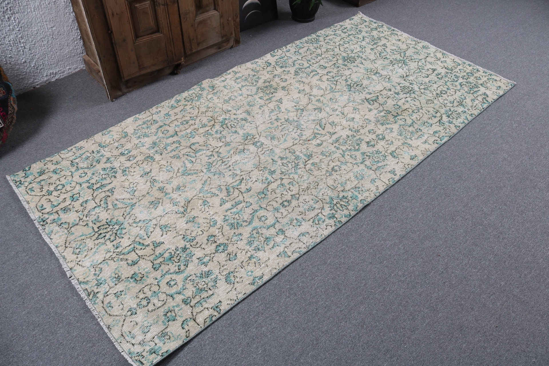 Nötr Halı, Kahverengi Mutfak Halıları, Oturma Odası Halıları, Vintage Halılar, 3,7x7,7 ft Alan Halıları, Oturma Odası Halıları, Geometrik Halılar, Türk Halıları