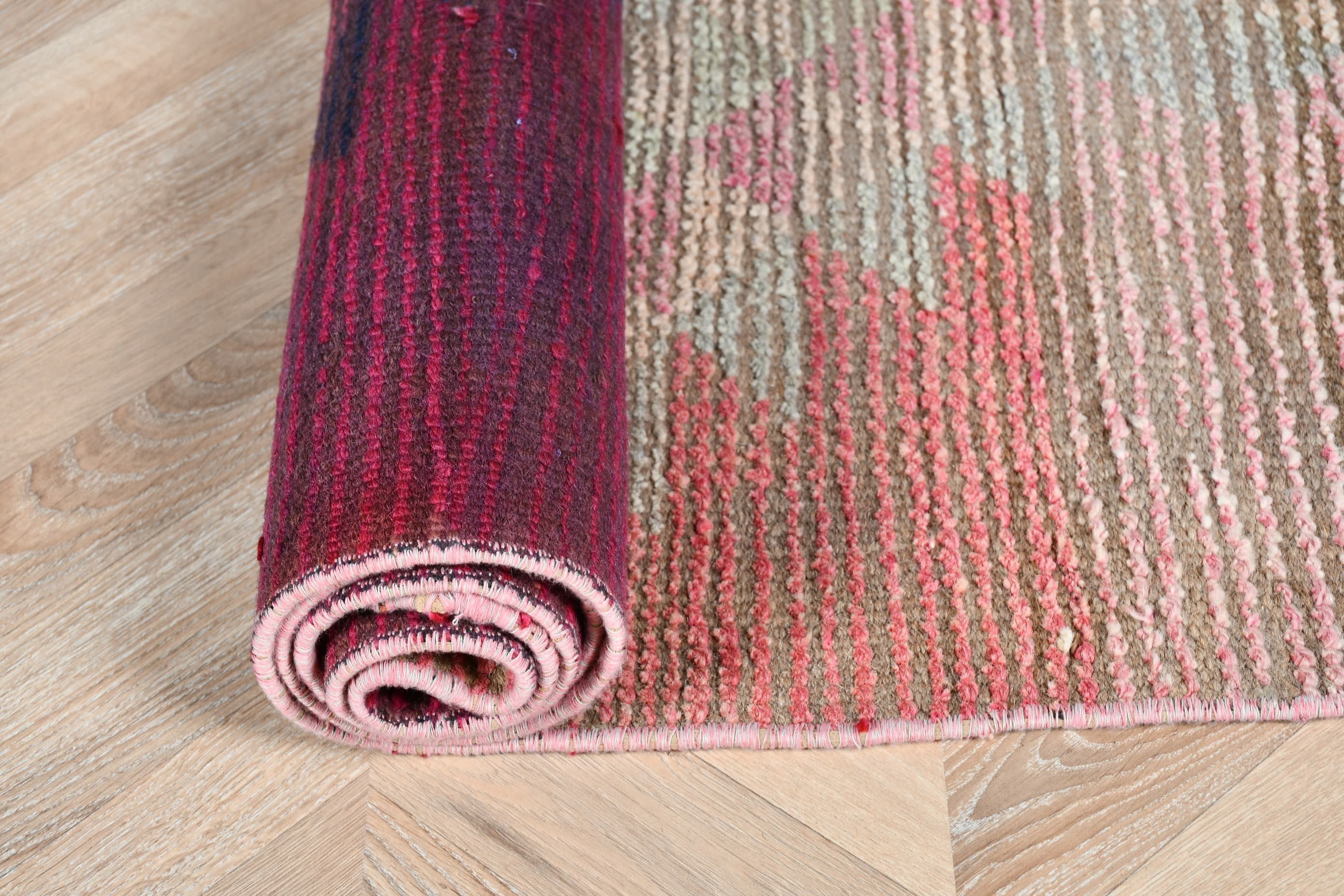 Oriental Rugs, Rugs for Kitchen, Turkish Rug, Stair Rugs, Hallway Rug, 2.9x9.4 ft Runner Rugs, Cool Rug, Vintage Rug, Pink Oriental Rugs