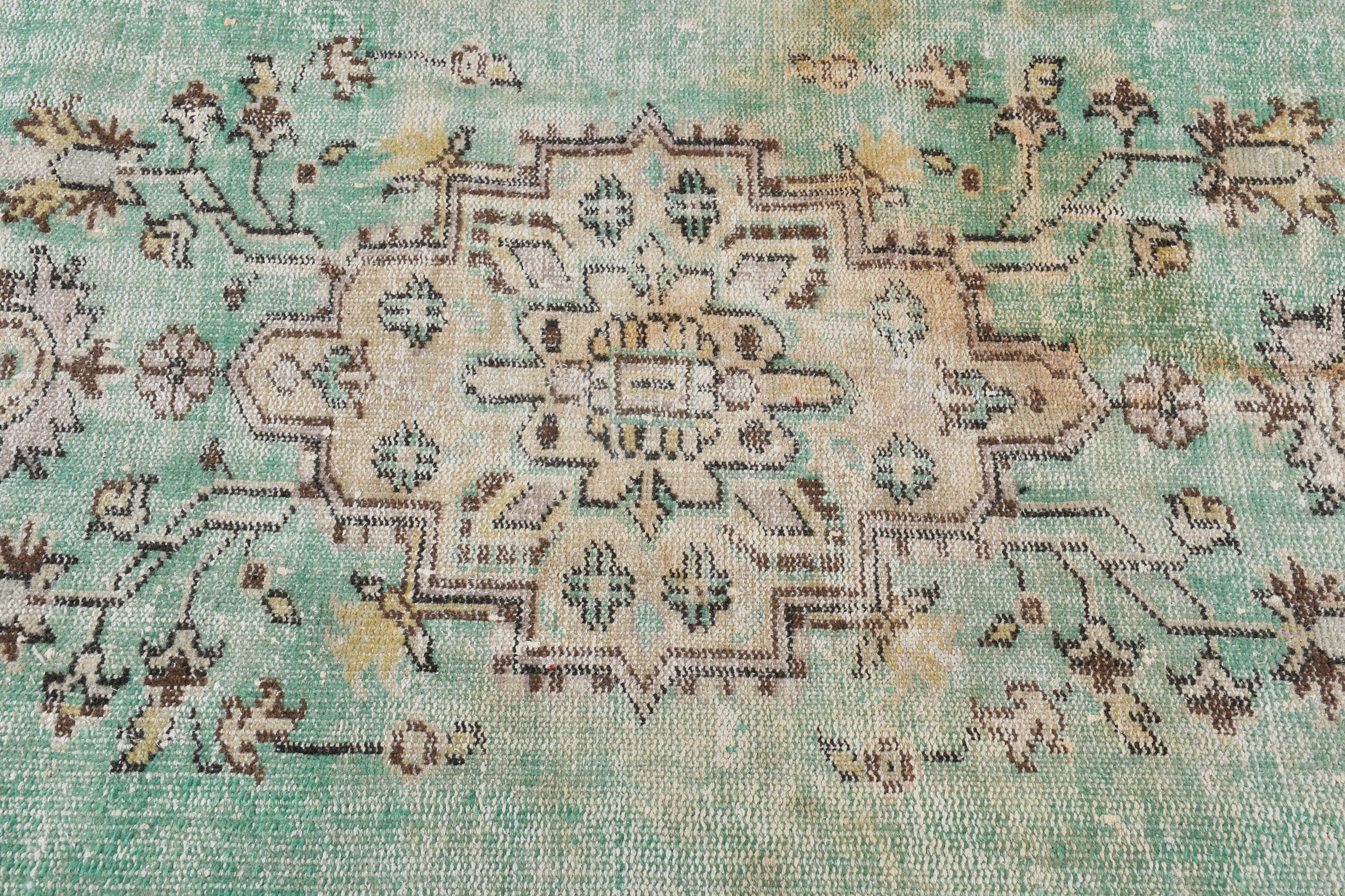 Turkish Rug, Bedroom Rugs, Rugs for Salon, Green  5.2x8.5 ft Large Rug, Salon Rug, Vintage Rug, Wool Rugs