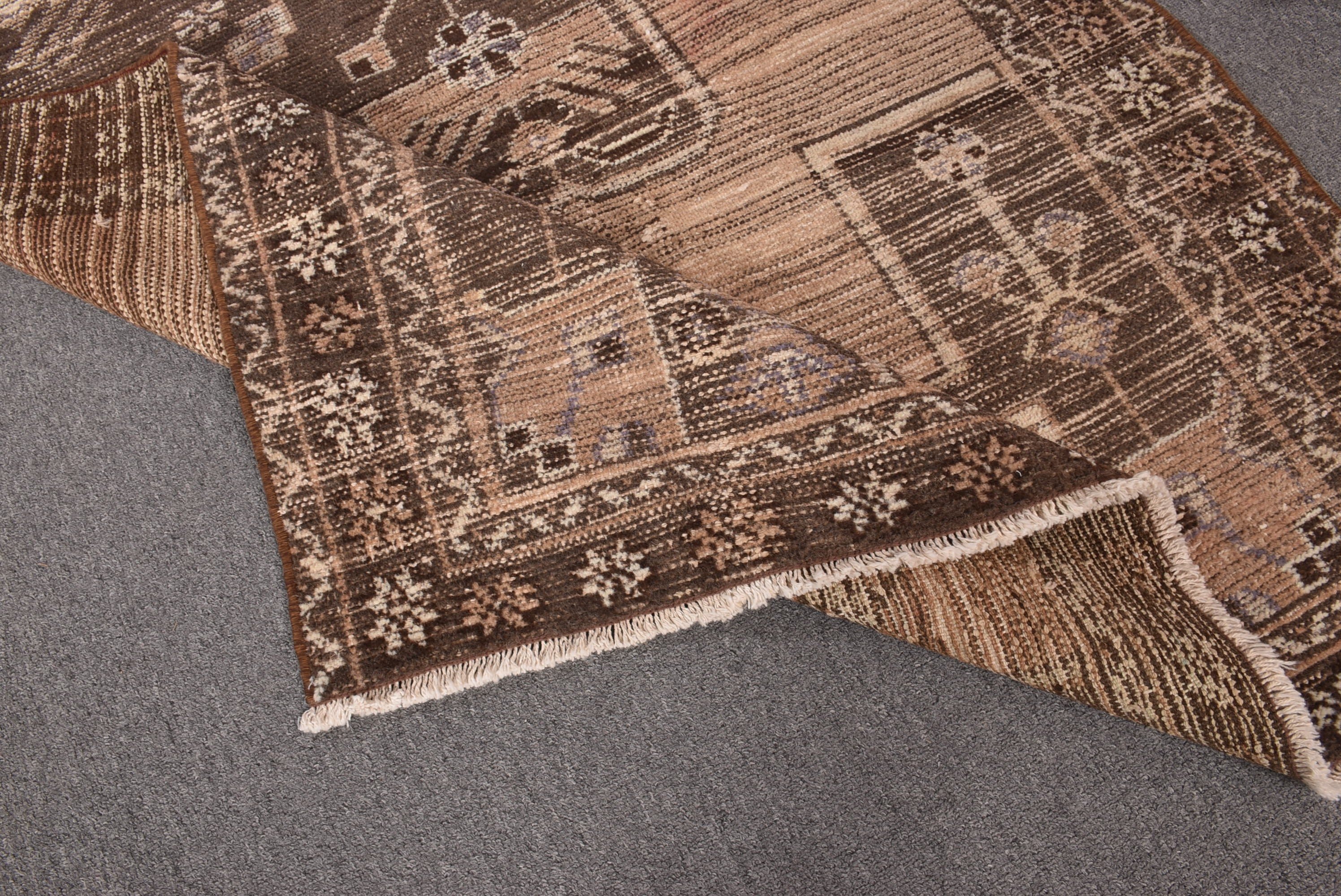 Rugs for Entry, Floor Rugs, Vintage Rugs, Luxury Rug, Nursery Rug, Turkish Rug, Kitchen Rug, Brown Moroccan Rugs, 3.4x6.4 ft Accent Rug