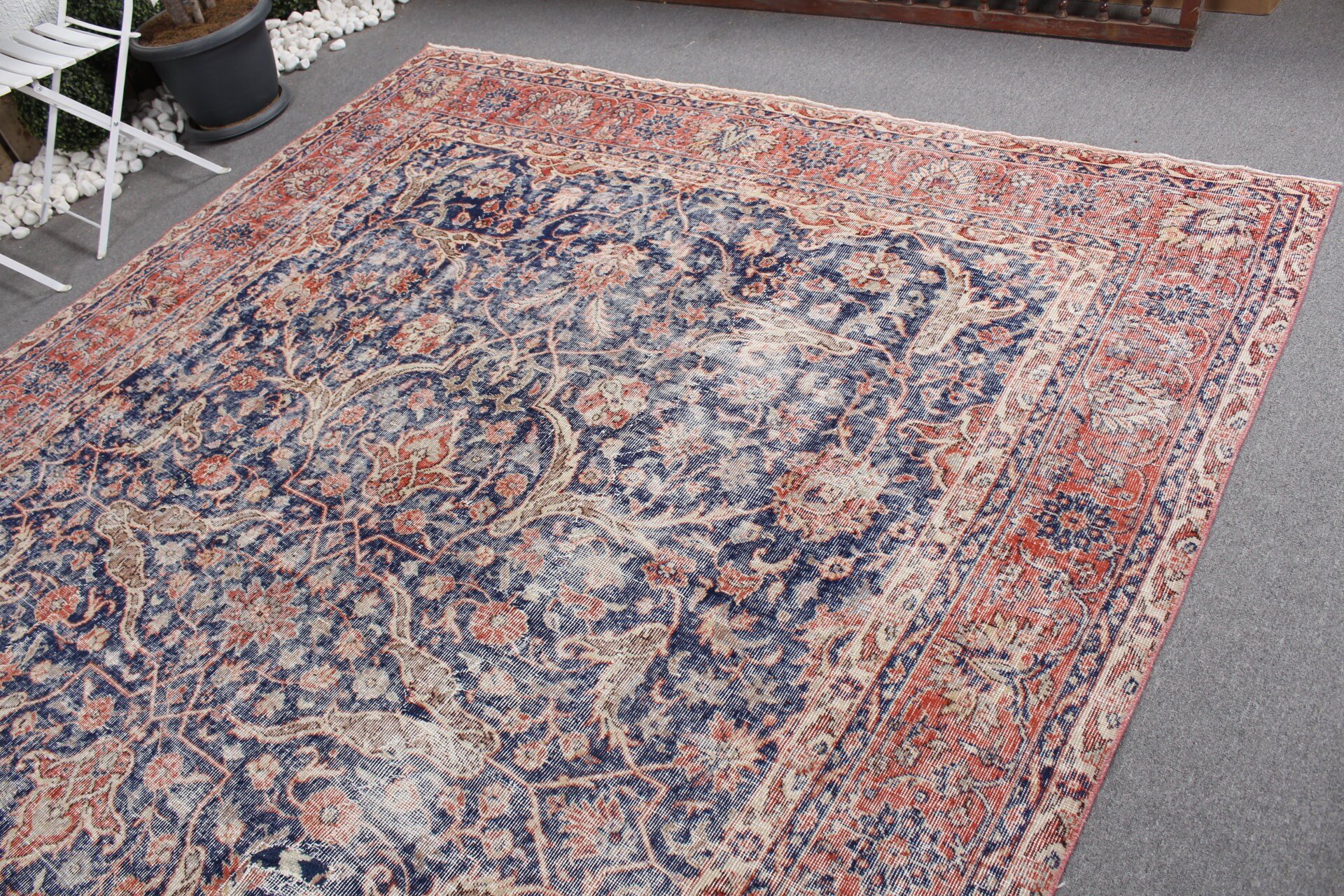 Eclectic Rug, Turkish Rug, Blue Moroccan Rug, Antique Rug, Vintage Rugs, 8.2x11.1 ft Oversize Rug, Dining Room Rug, Floor Rugs, Salon Rug