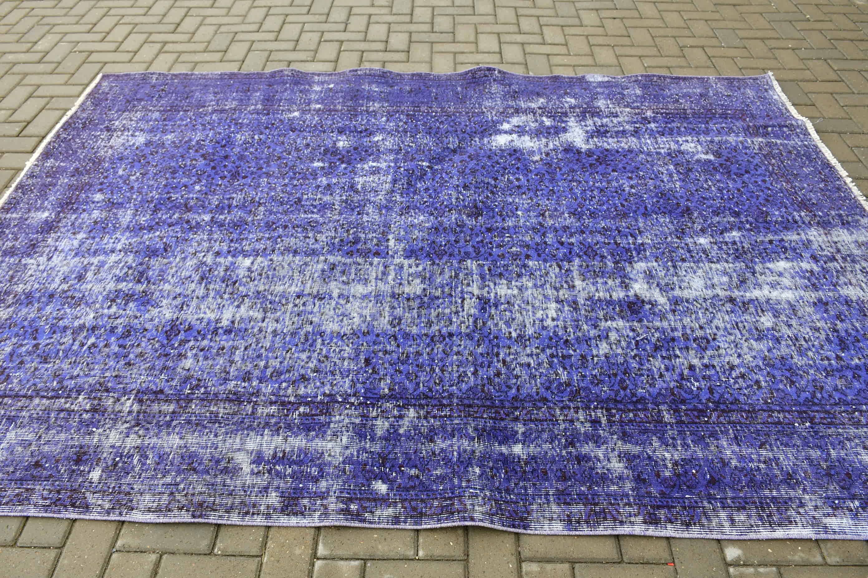 Turkish Rugs, Purple Moroccan Rugs, Living Room Rug, 6.5x9.2 ft Large Rug, Vintage Rugs, Dining Room Rug, Moroccan Rug, Antique Rugs