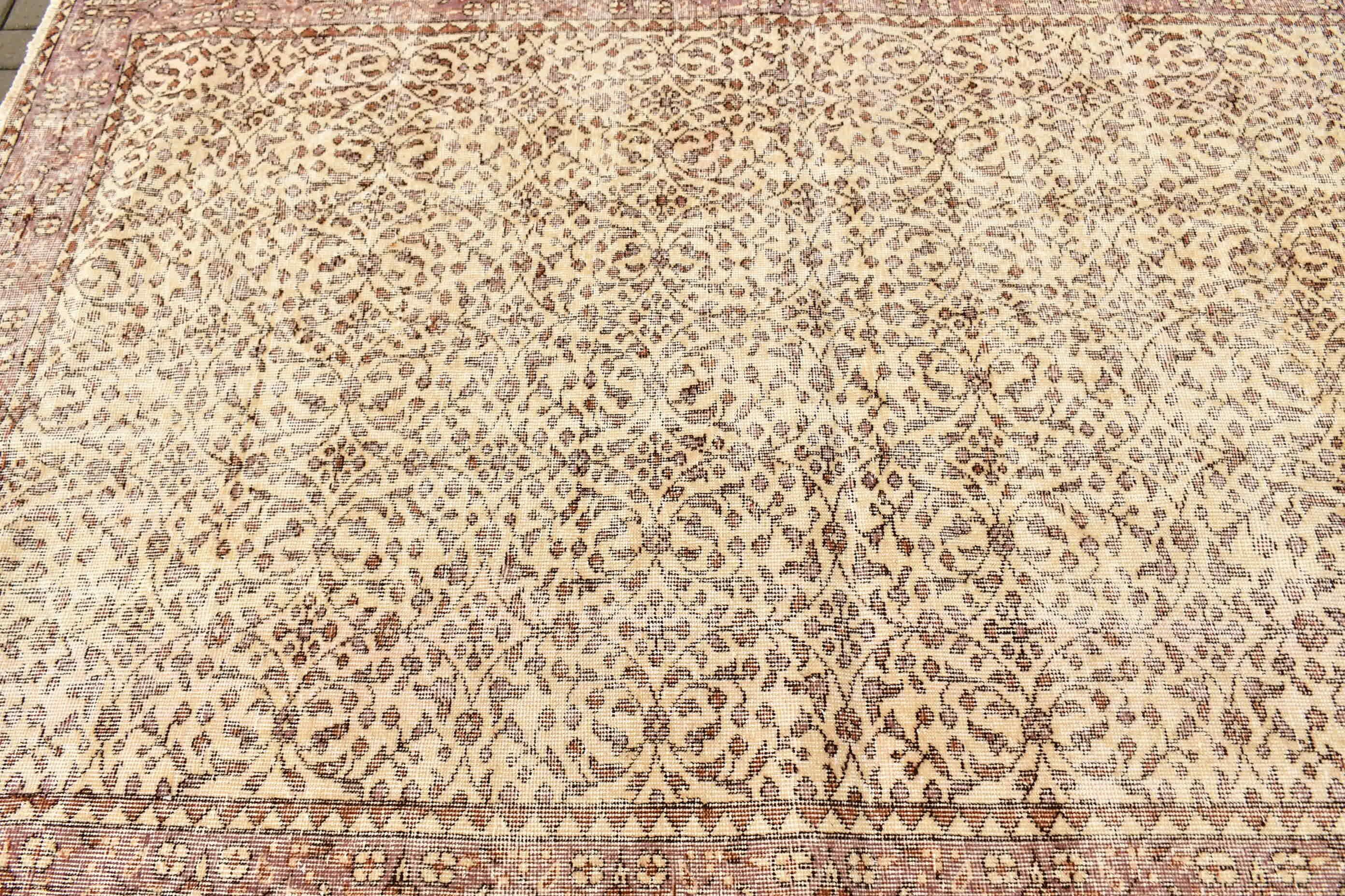 Türk Halısı, 5.5x8.7 ft Büyük Halı, Yatak Odası Halıları, Kahverengi Soğuk Halı, Vintage Halı, Salon Halısı, Oryantal Halı, Anadolu Halıları, Oturma Odası Halısı