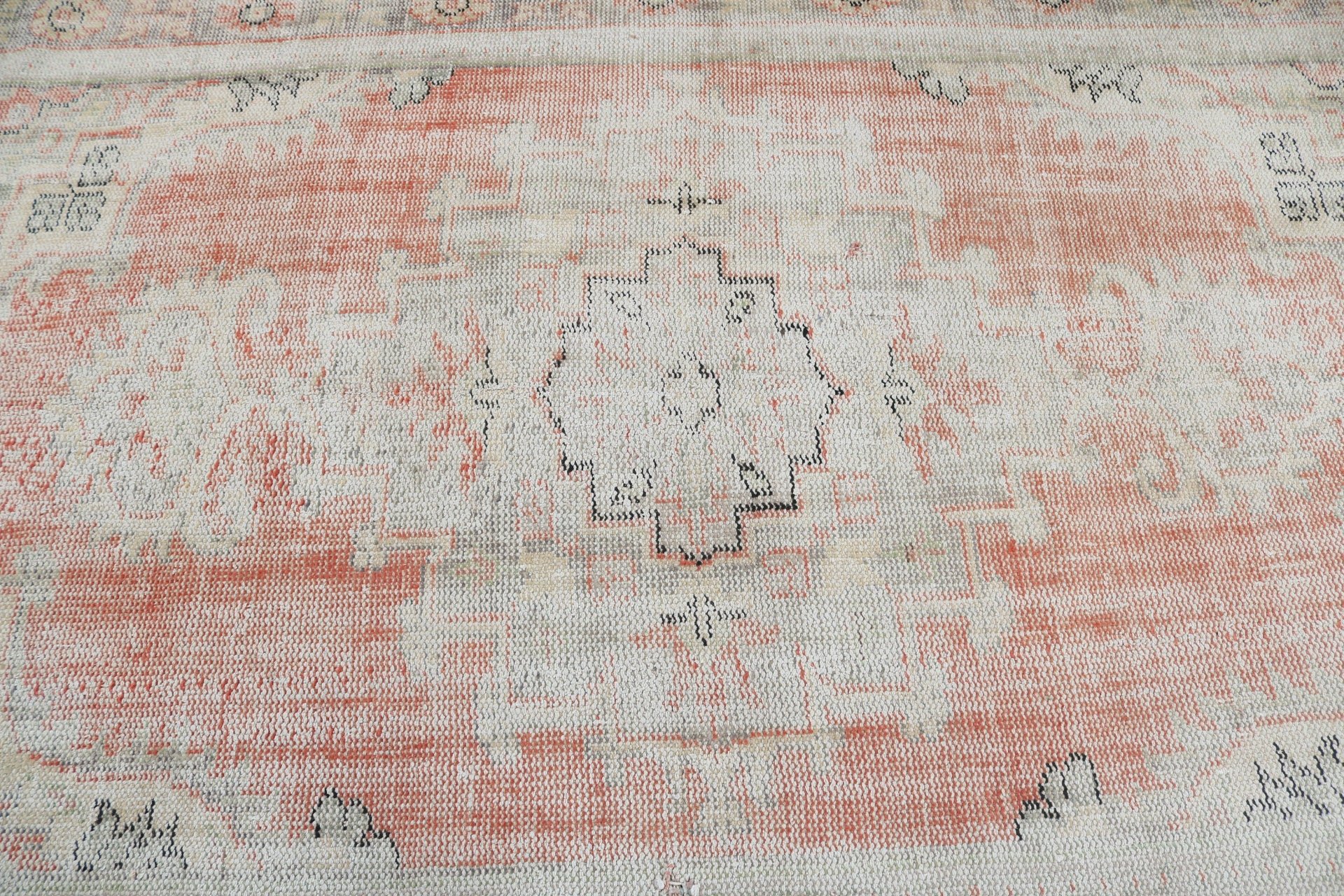 Vintage Rug, 5x8.2 ft Large Rugs, Flatweave Rug, Turkish Rug, Dining Room Rugs, Large Boho Rug, Orange Antique Rugs, Oriental Rug