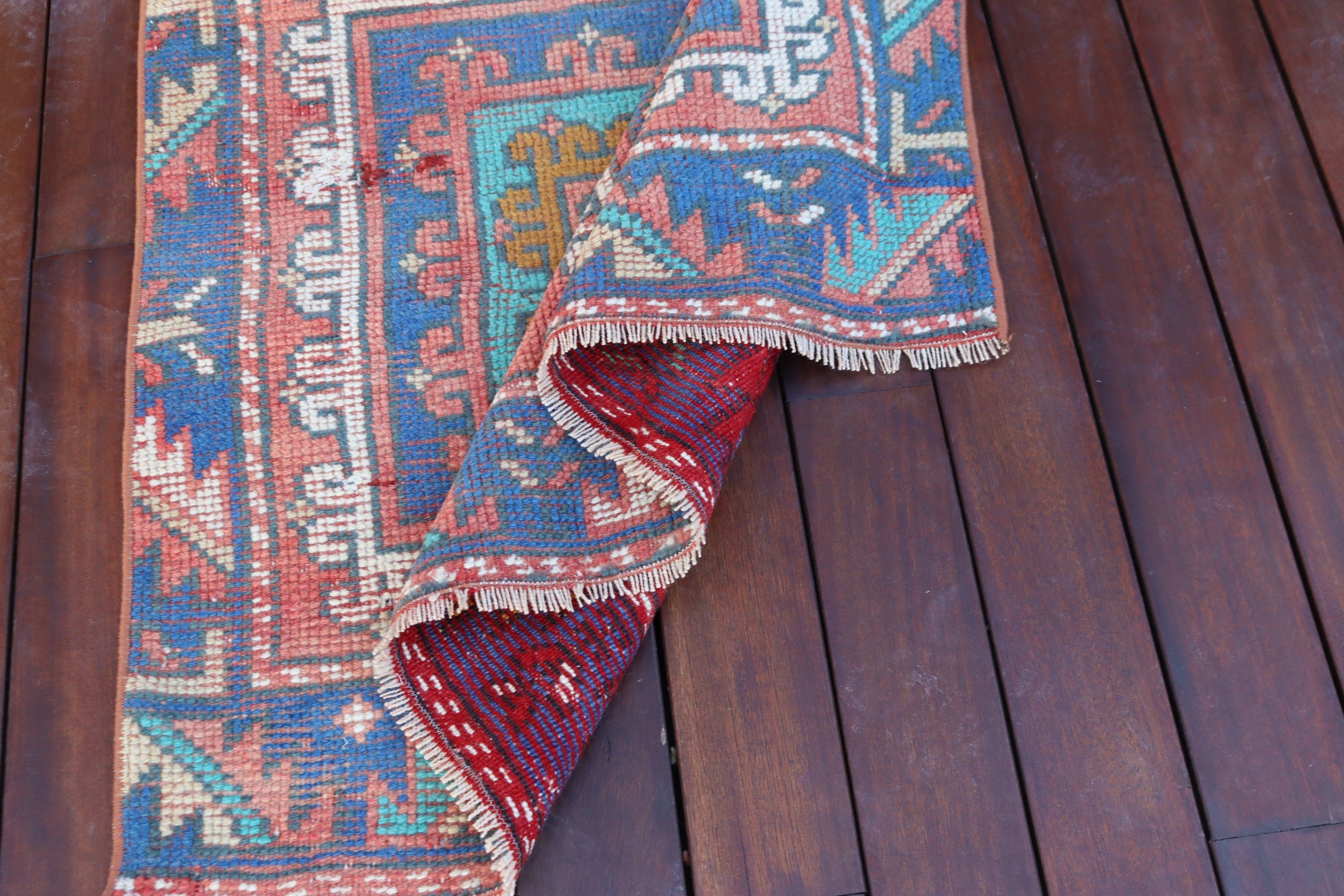 Boho Vurgulu Halılar, Vintage Halı, El Dokuma Halılar, Nötr Halı, Giriş Halısı, Kırmızı Anadolu Halıları, 3,6x5,8 ft Aksan Halıları, Türk Halıları