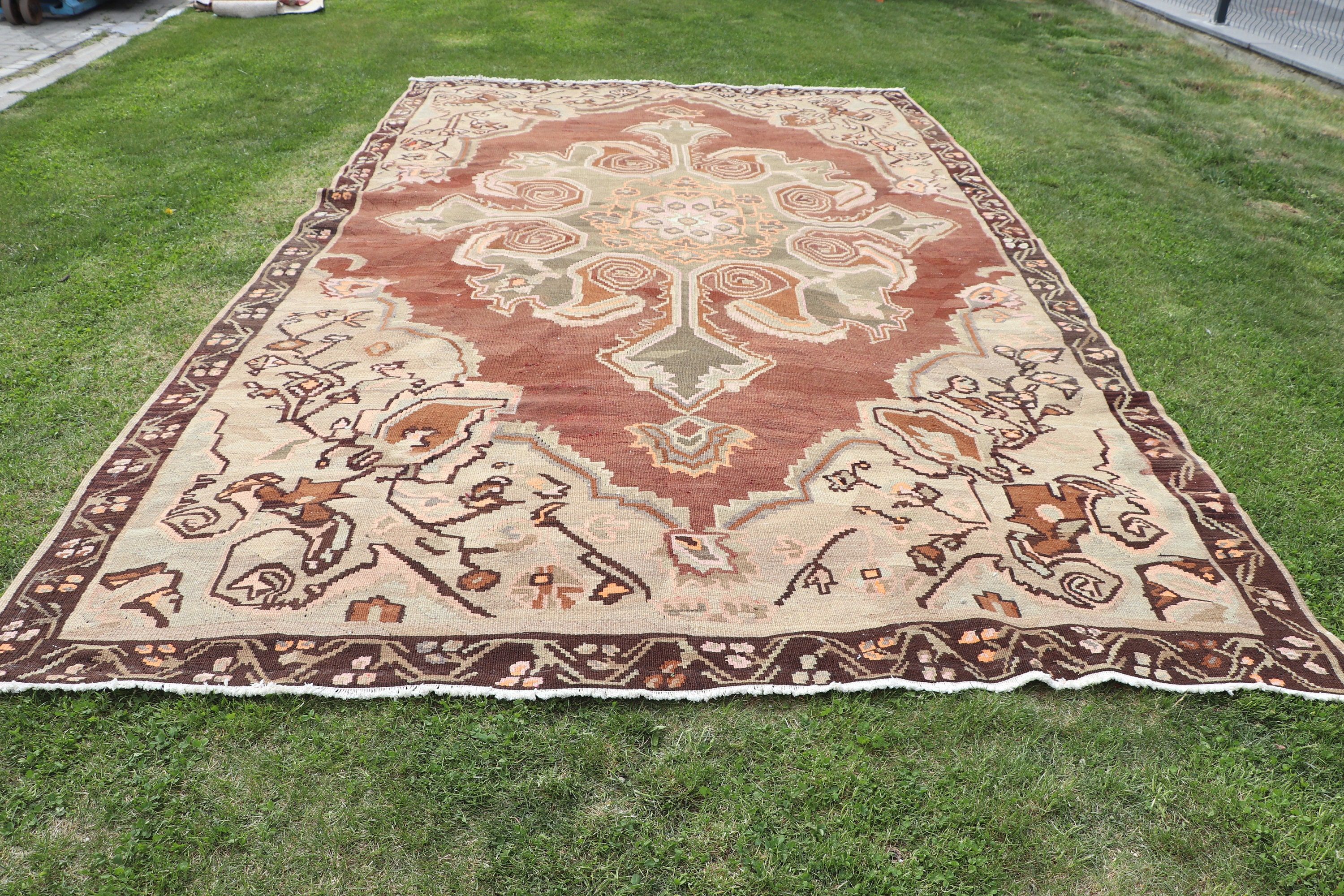 Oversize Vintage Rug, Vintage Rugs, Bedroom Rug, Bronze Home Decor Rug, 8.1x13.6 ft Oversize Rug, Turkish Rugs, Outdoor Rugs, Antique Rug