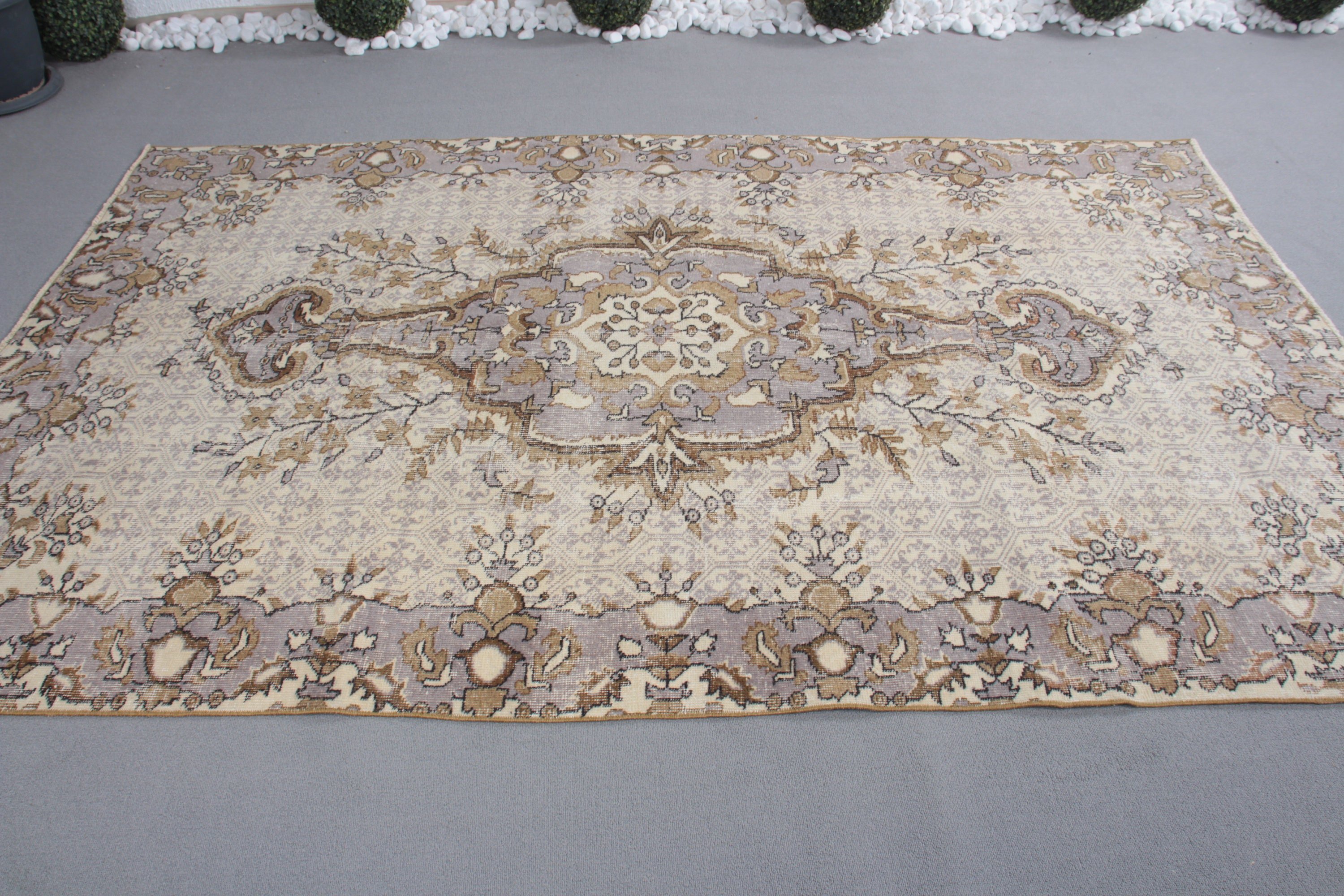 Beige  5.4x8.5 ft Large Rug, Living Room Rugs, Turkish Rug, Vintage Rug, Moroccan Rugs, Floor Rug, Salon Rug