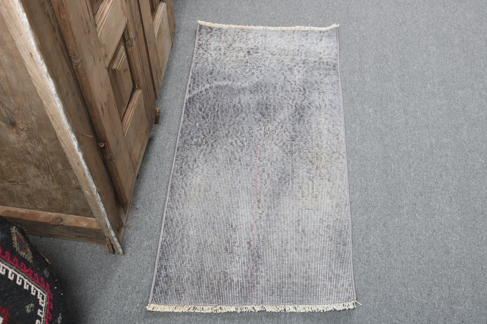 Oushak Rugs, Vintage Rug, Wall Hanging Rugs, Gray Antique Rugs, Turkish Rug, Bath Rug, Artistic Rugs, Handwoven Rug, 1.6x3.3 ft Small Rugs