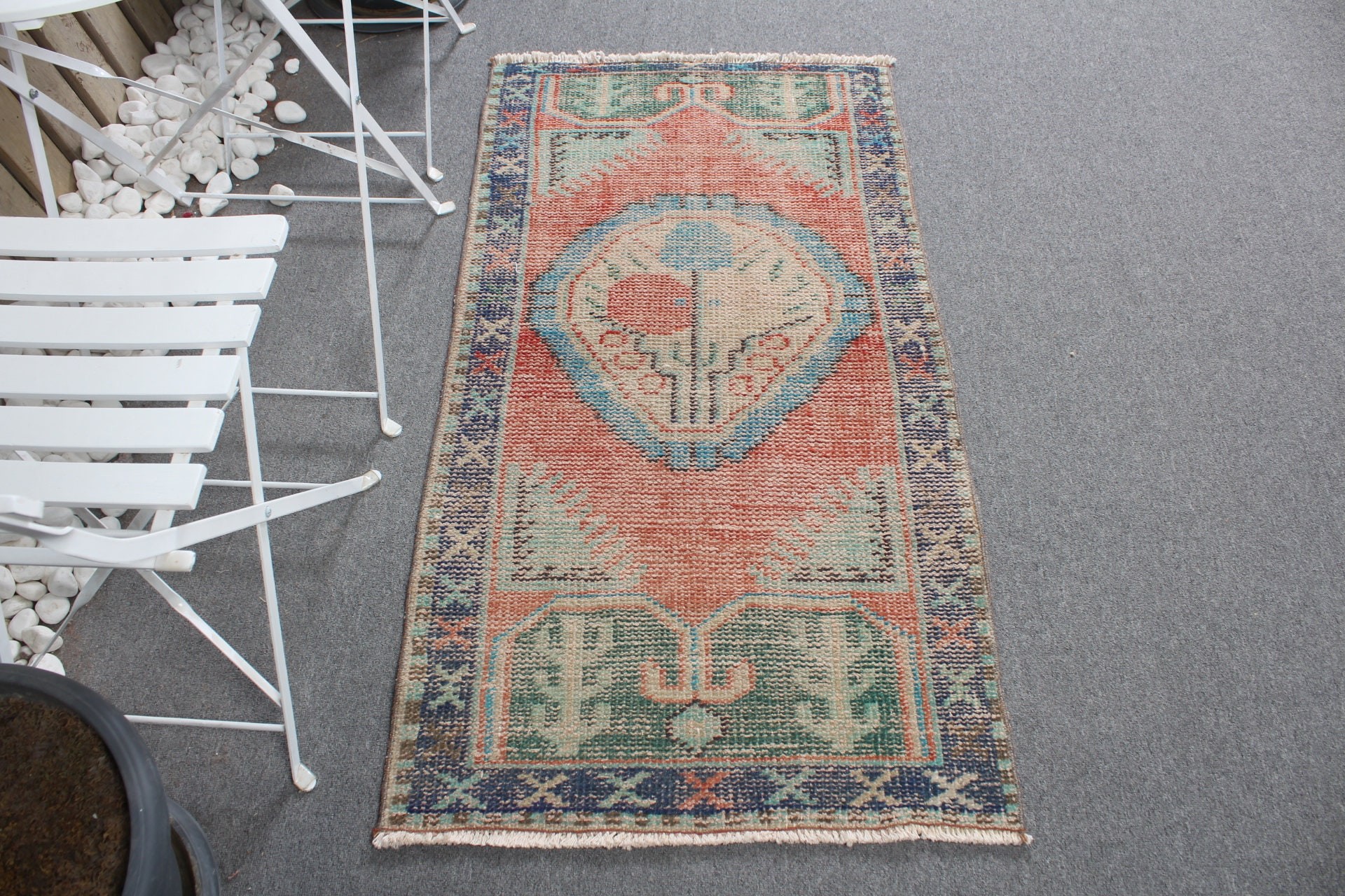 Wall Hanging Rug, Vintage Rug, Turkish Rugs, Art Rugs, Oriental Rugs, Car Mat Rug, Red  2.4x4.4 ft Small Rugs