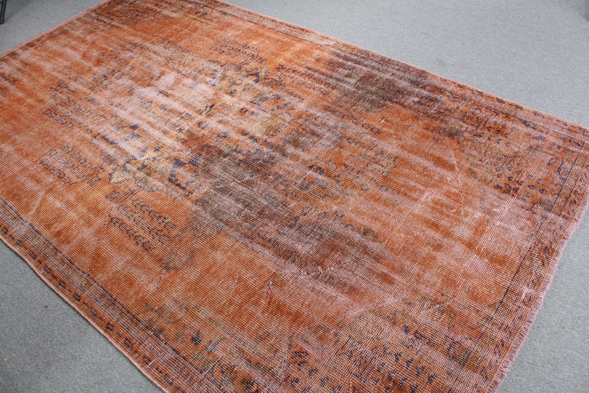 Living Room Rug, Vintage Rugs, Cool Rugs, Nomadic Rugs, Wool Rugs, Turkish Rug, Brown Bedroom Rug, Rugs for Salon, 5.6x9.1 ft Large Rug