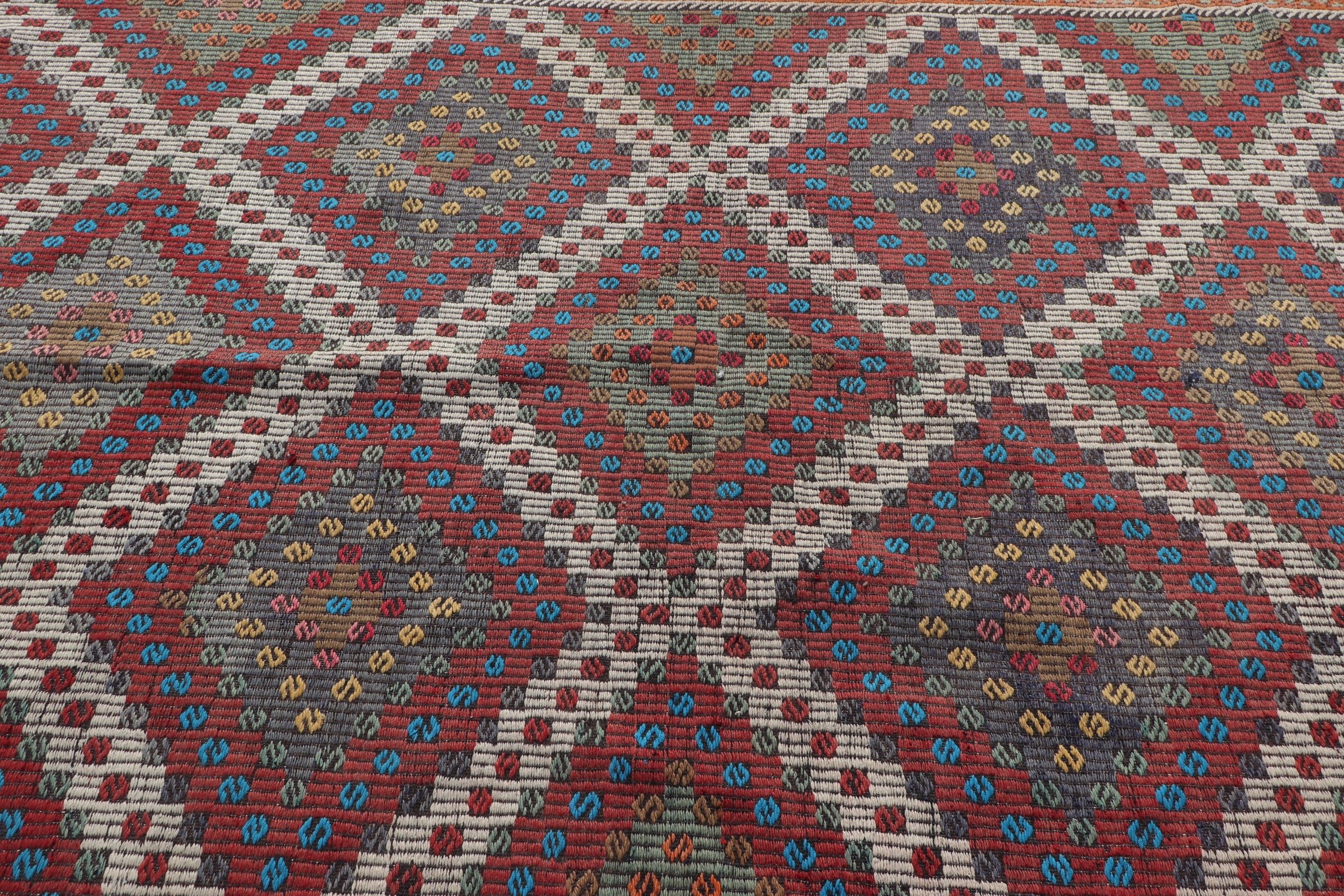 Eski Halılar, Yatak Odası Halısı, 5.9x10.3 ft Büyük Halı, Fas Halısı, Vintage Halı, Oushak Halısı, Oturma Odası Halısı, Türk Halısı, Kırmızı Yün Halılar, Kilim