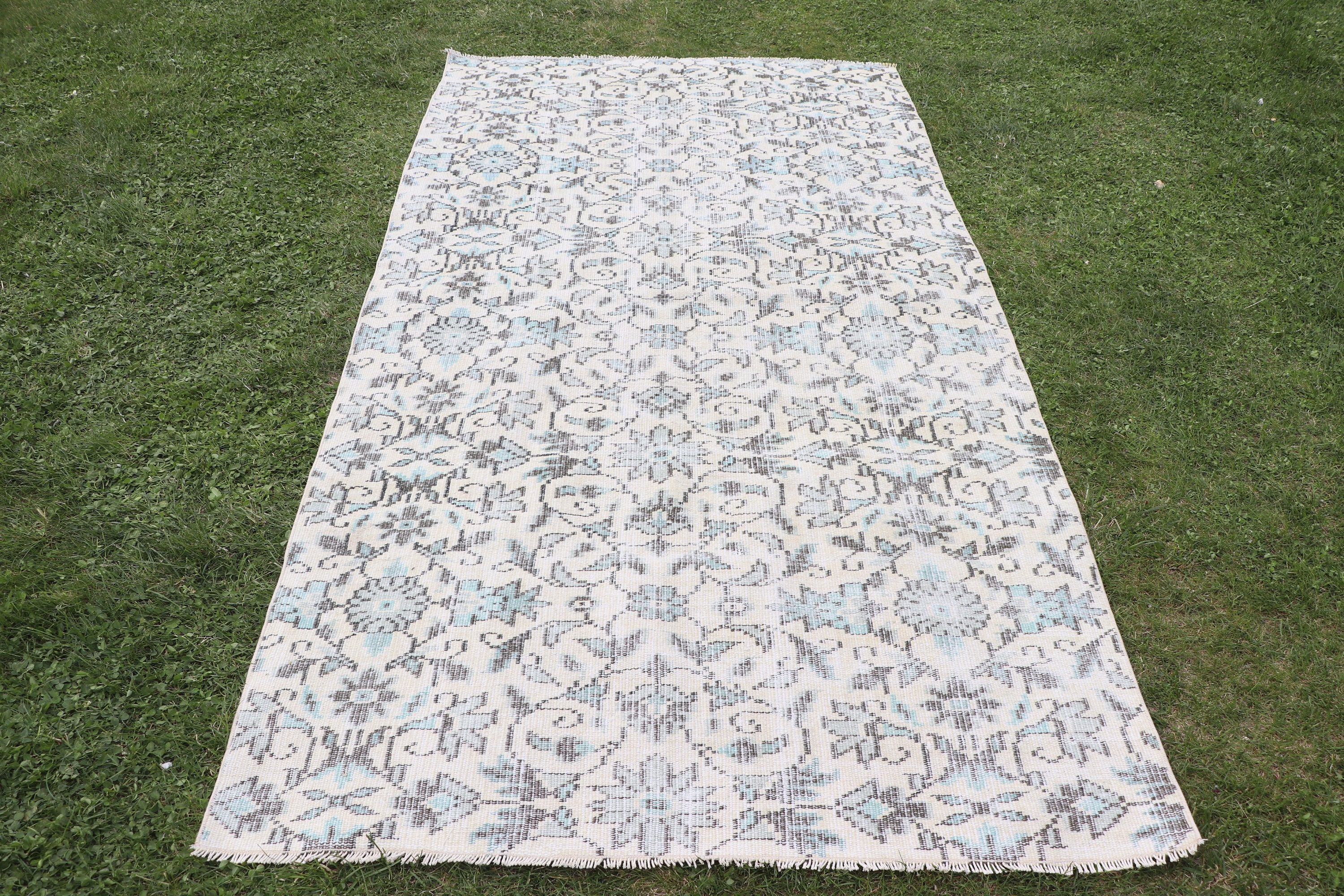 Oushak Area Rug, 4.2x8.1 ft Area Rugs, Oriental Rug, Floor Rugs, Beige Oushak Rugs, Vintage Rugs, Boho Rugs, Turkish Rugs, Dining Room Rugs