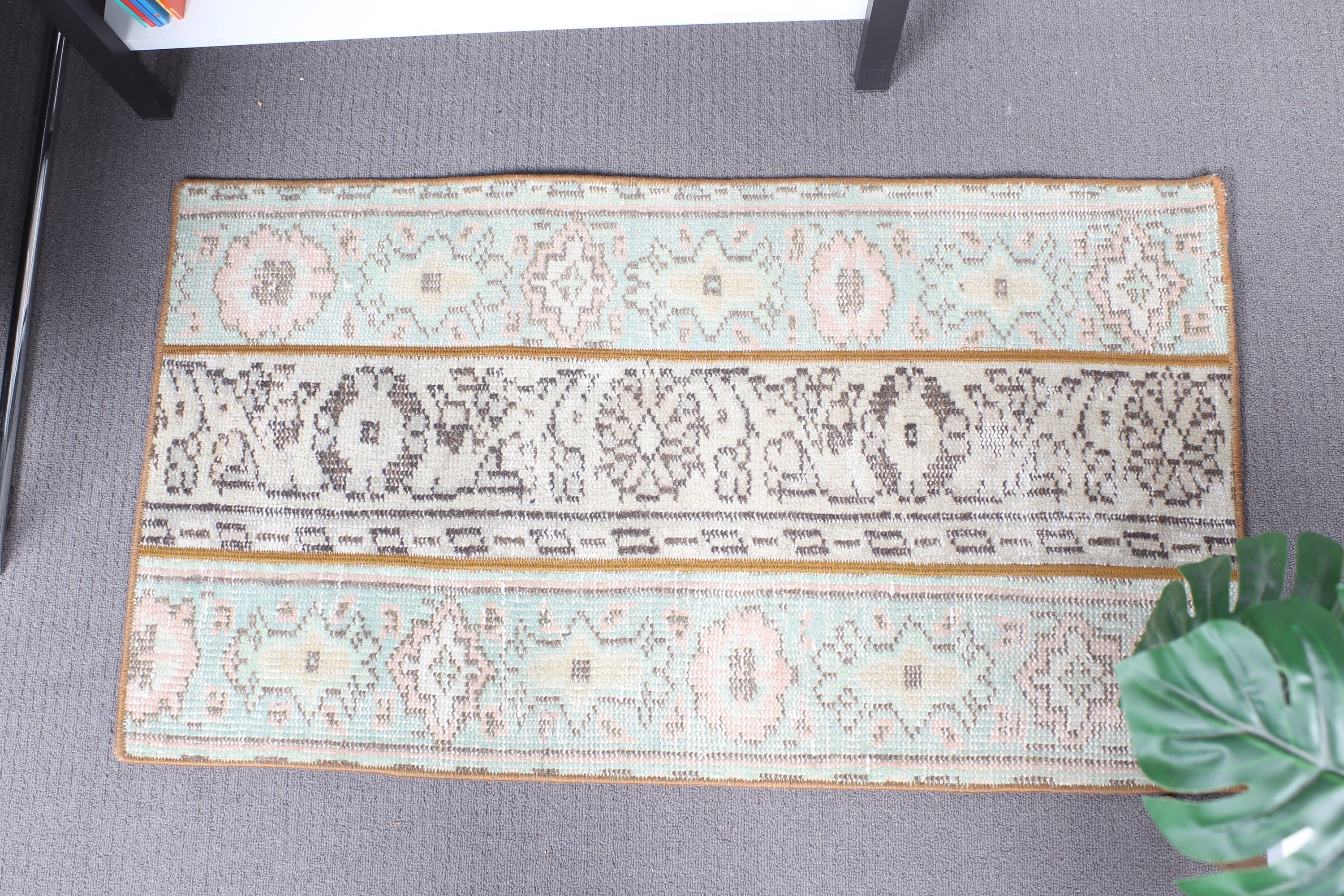 Banyo Halısı, Vintage Halı, Kahverengi Lüks Halılar, 1.8x3.2 ft Küçük Halılar, Türk Halıları, Duvara Asılı Halı, Oryantal Halılar, Açıklama Halıları