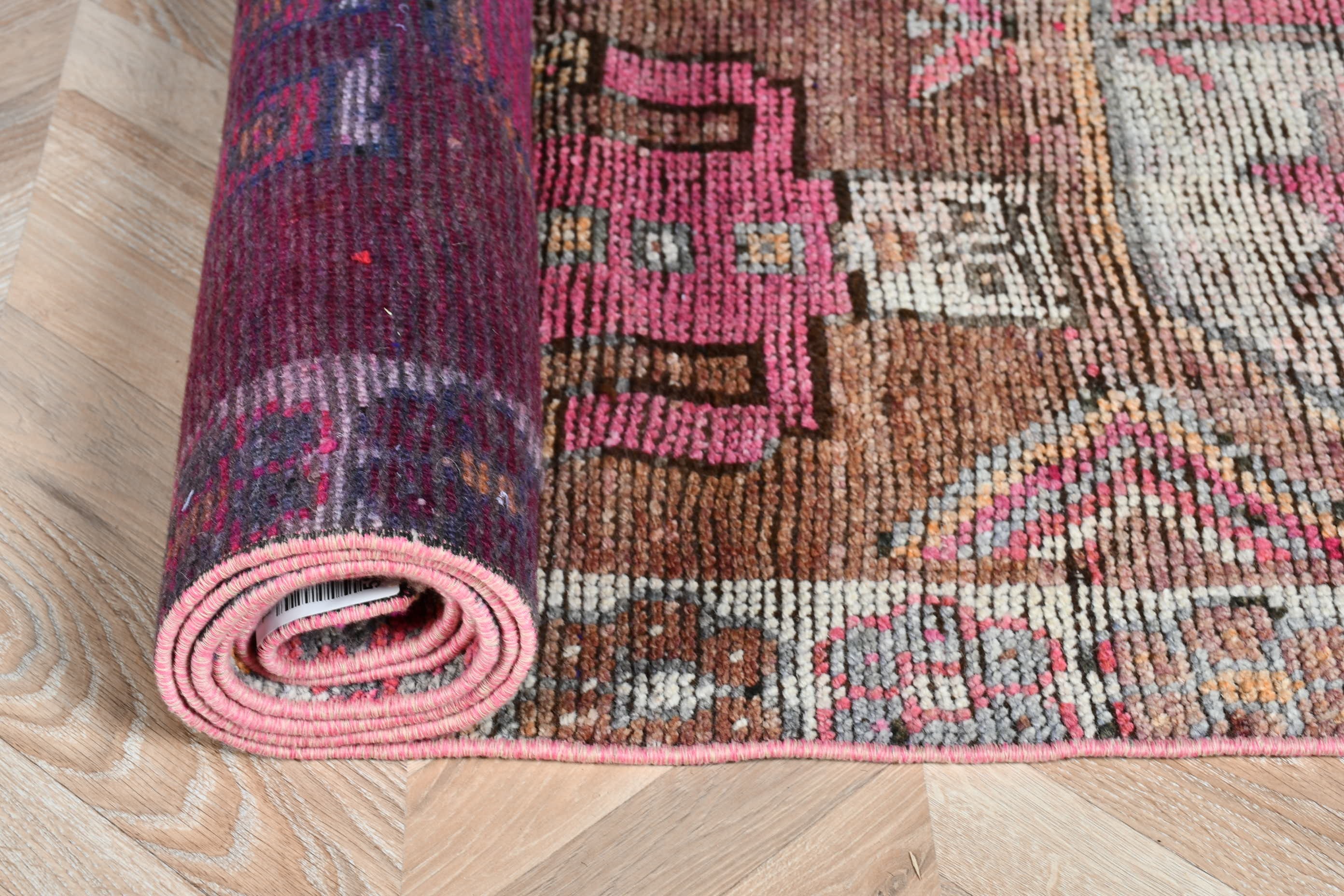 Rugs for Corridor, Bedroom Rug, Pink Floor Rug, Oriental Rugs, Turkish Rug, Vintage Rug, 3.3x10.7 ft Runner Rug, Bright Rug, Kitchen Rug