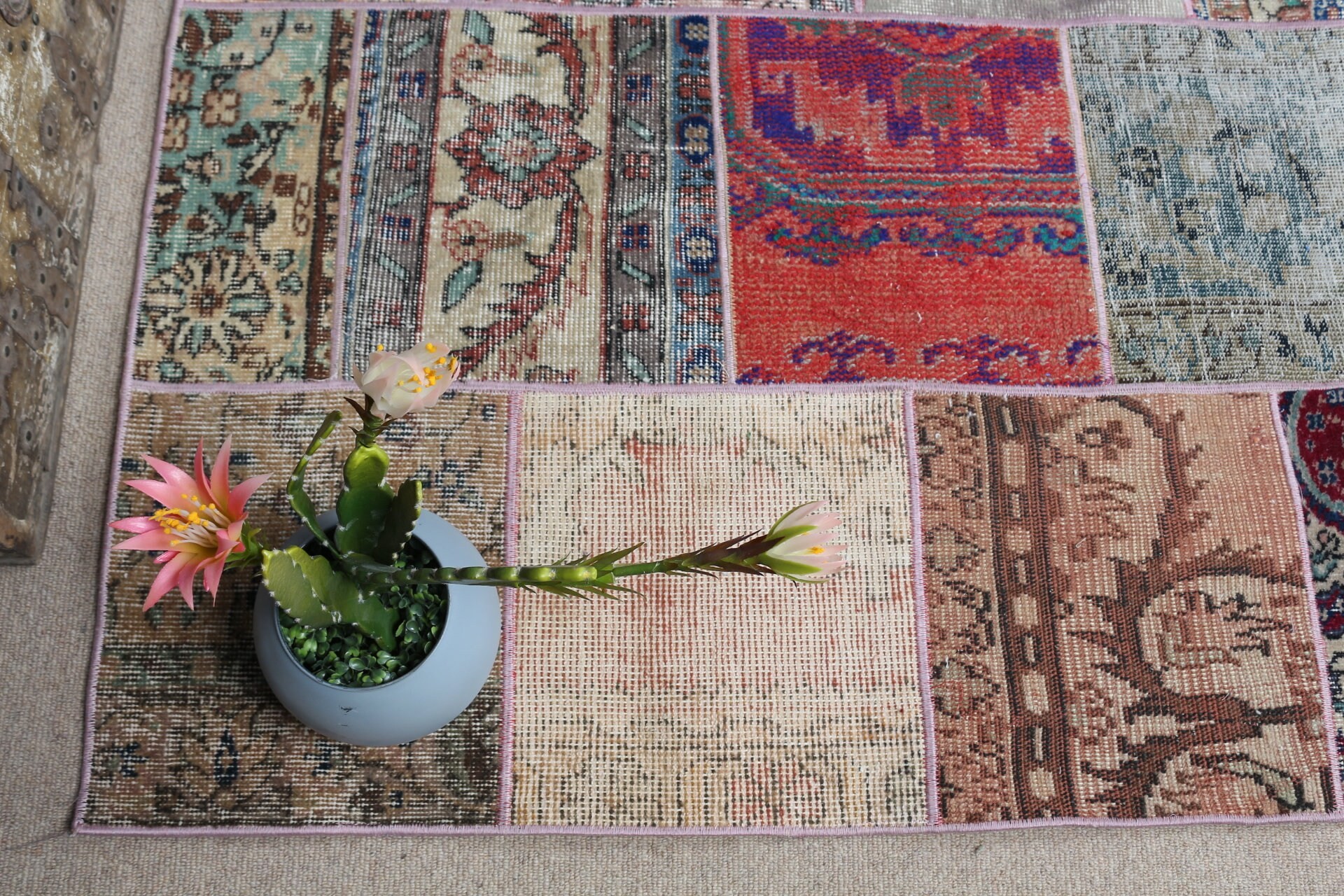 Oriental Rugs, Rugs for Area, Kitchen Rug, Turkish Rug, Vintage Decor Rug, Green Antique Rug, Indoor Rugs, Vintage Rug, 3.7x7.7 ft Area Rug