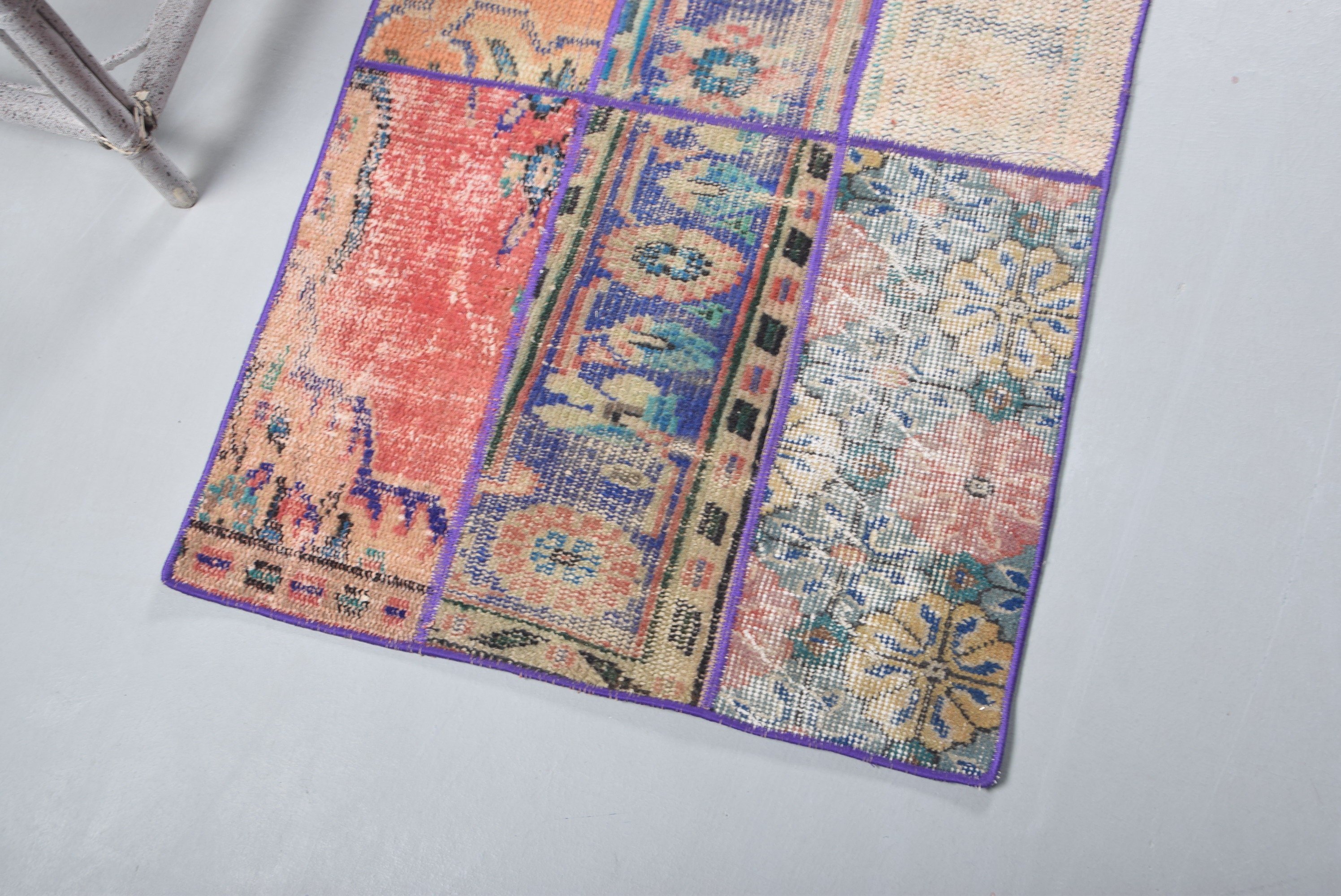 Kitchen Rugs, Vintage Rugs, Organic Rugs, Turkish Rug, 2.2x3.4 ft Small Rug, Bathroom Rugs, Blue Oriental Rug, Anatolian Rug