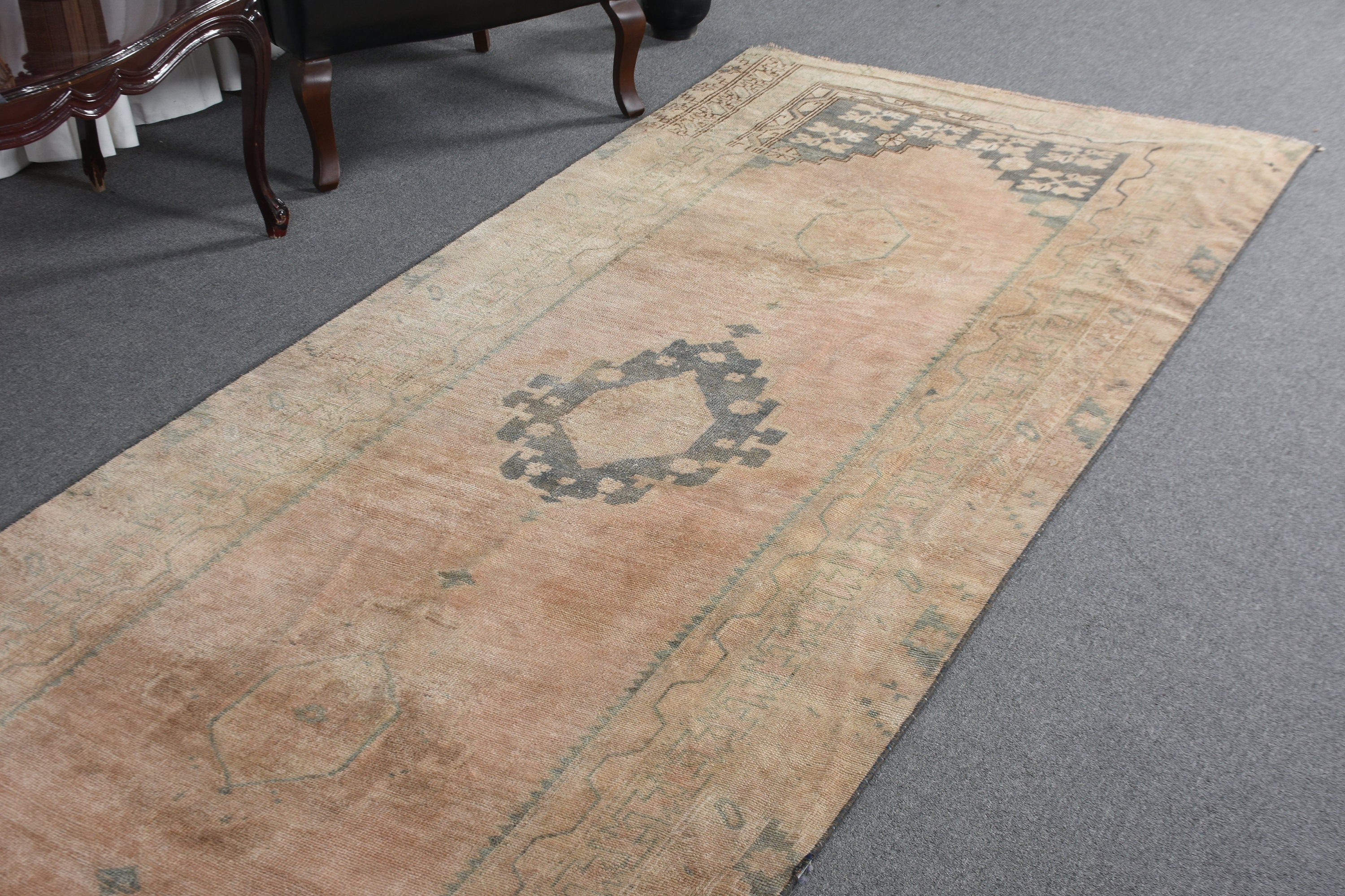 Antika Halı, Türk Halısı, Kahverengi Fas Halısı, 4.1x11 ft Runner Halısı, Bohem Halıları, Mutfak Halısı, Vintage Halılar, Koridor Halısı