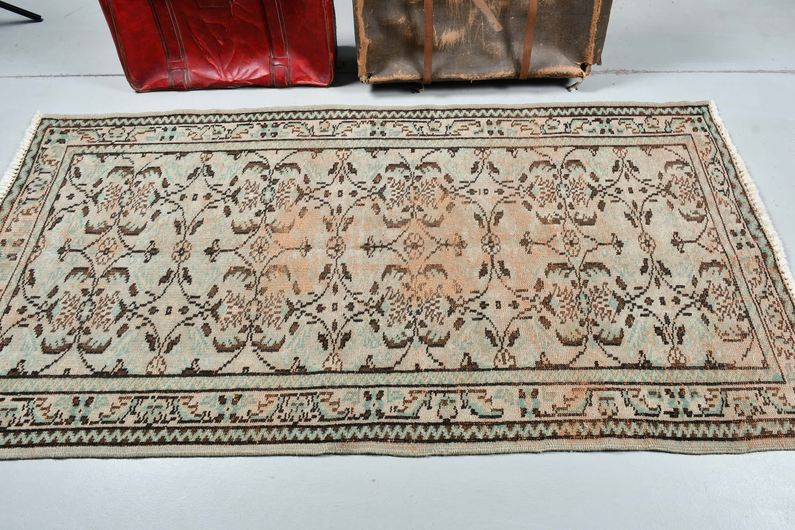 Oushak Halıları, Yatak Odası Halıları, Türk Halısı, Yer Halısı, Vintage Halı, Yeşil Oryantal Halı, Yemek Odası Halıları, Yün Halı, 5.4x6.6 ft Alan Halısı