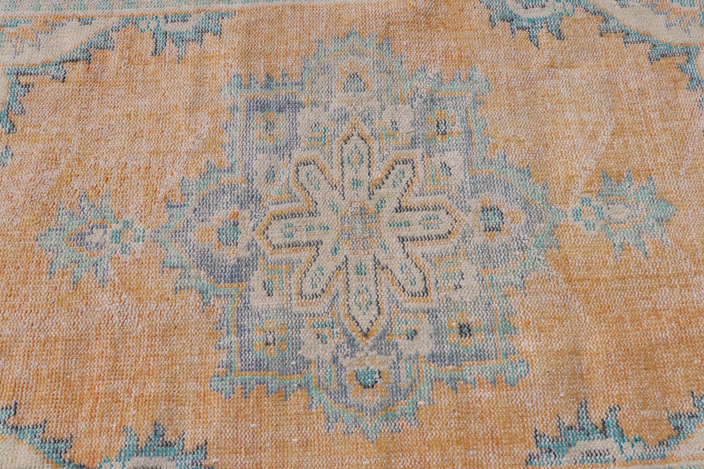 Turkish Rugs, Home Decor Rug, Nursery Rugs, Retro Rugs, Rugs for Bedroom, Orange Anatolian Rug, Cool Rug, Vintage Rug, 4.3x7.4 ft Area Rugs