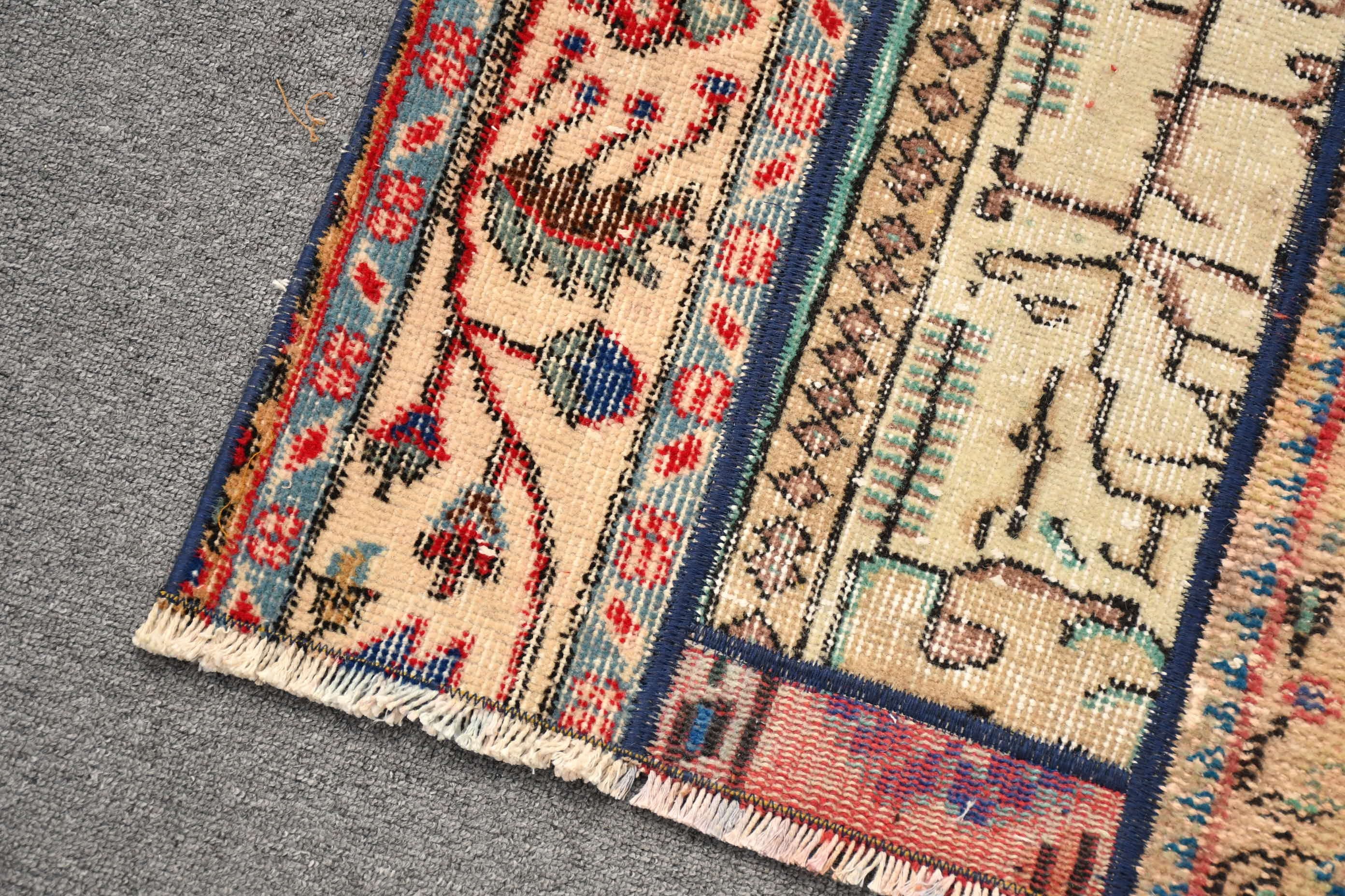 Oushak Rug, Rugs for Hallway, Red Home Decor Rugs, Vintage Rug, Stair Rugs, Anatolian Rug, 2.7x7 ft Runner Rugs, Hallway Rug, Turkish Rug