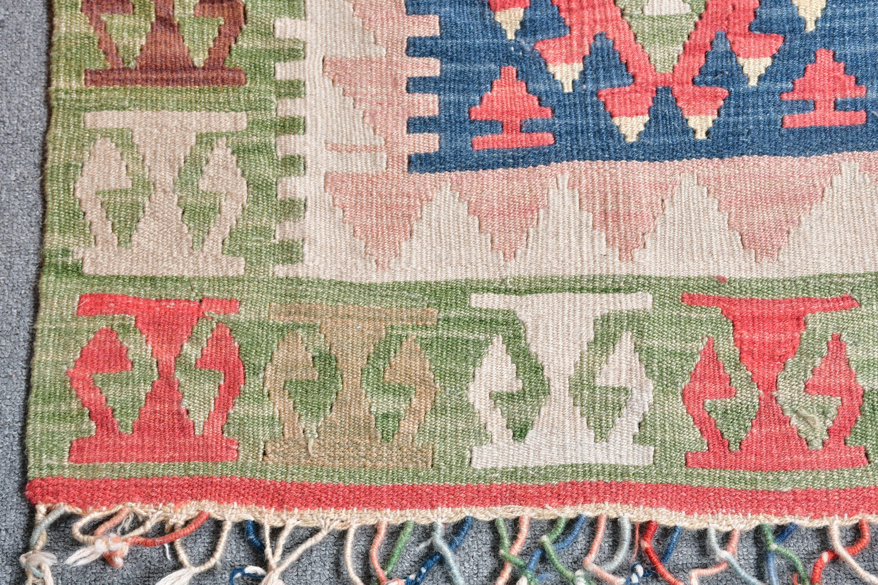 Turkish Rug, Decorative Rug, Kitchen Rug, Vintage Rugs, Kilim, Oushak Rug, 2.4x3.9 ft Small Rug, Pink Wool Rug, Anatolian Rug, Nursery Rug