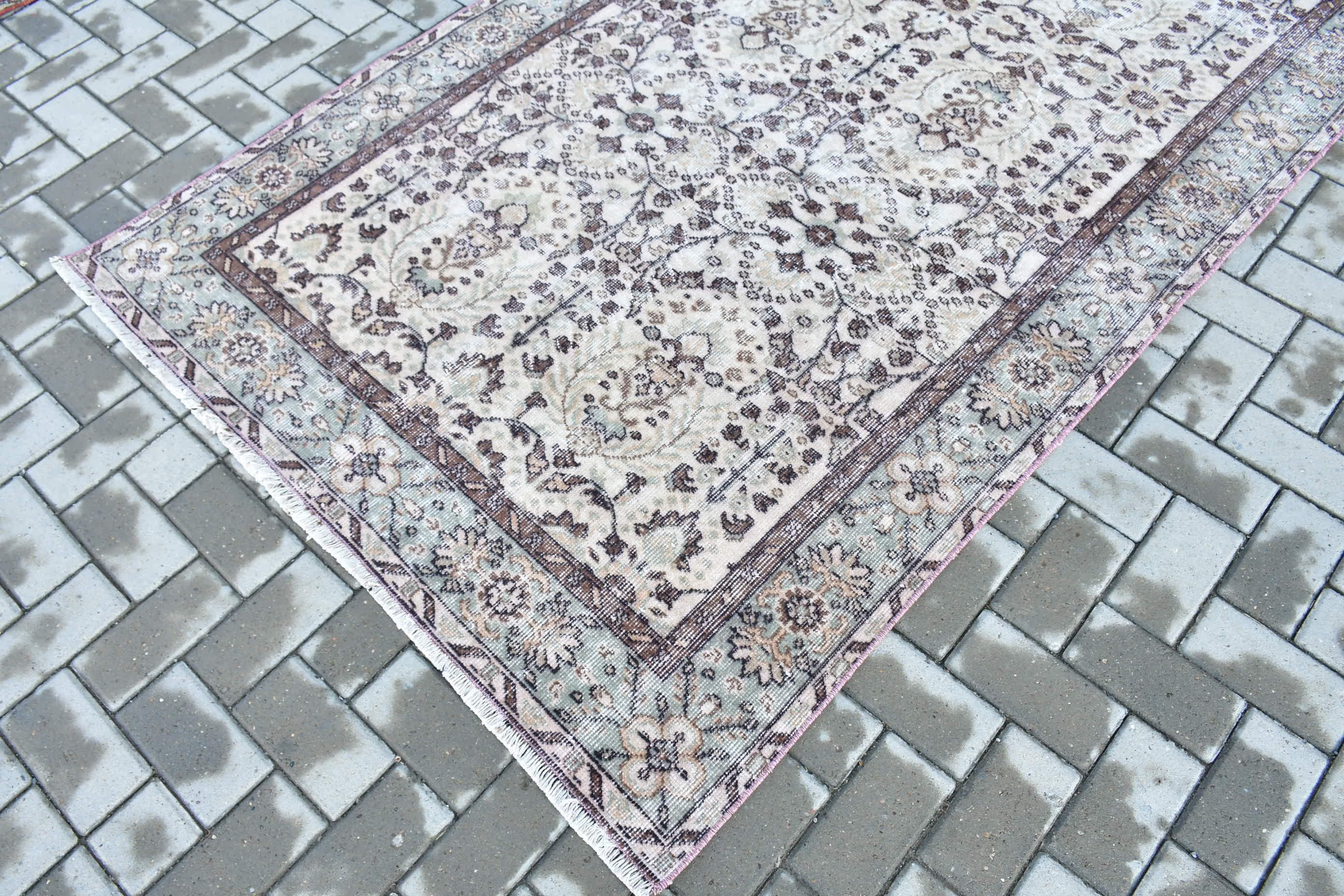 Bej Yün Halı, Oturma Odası Halı, 135x245 cm Oturma odası Halı, Antik Halı, Antre Halı, Mutfak Halı, Oturma odası Halı, Nostaljik Halı