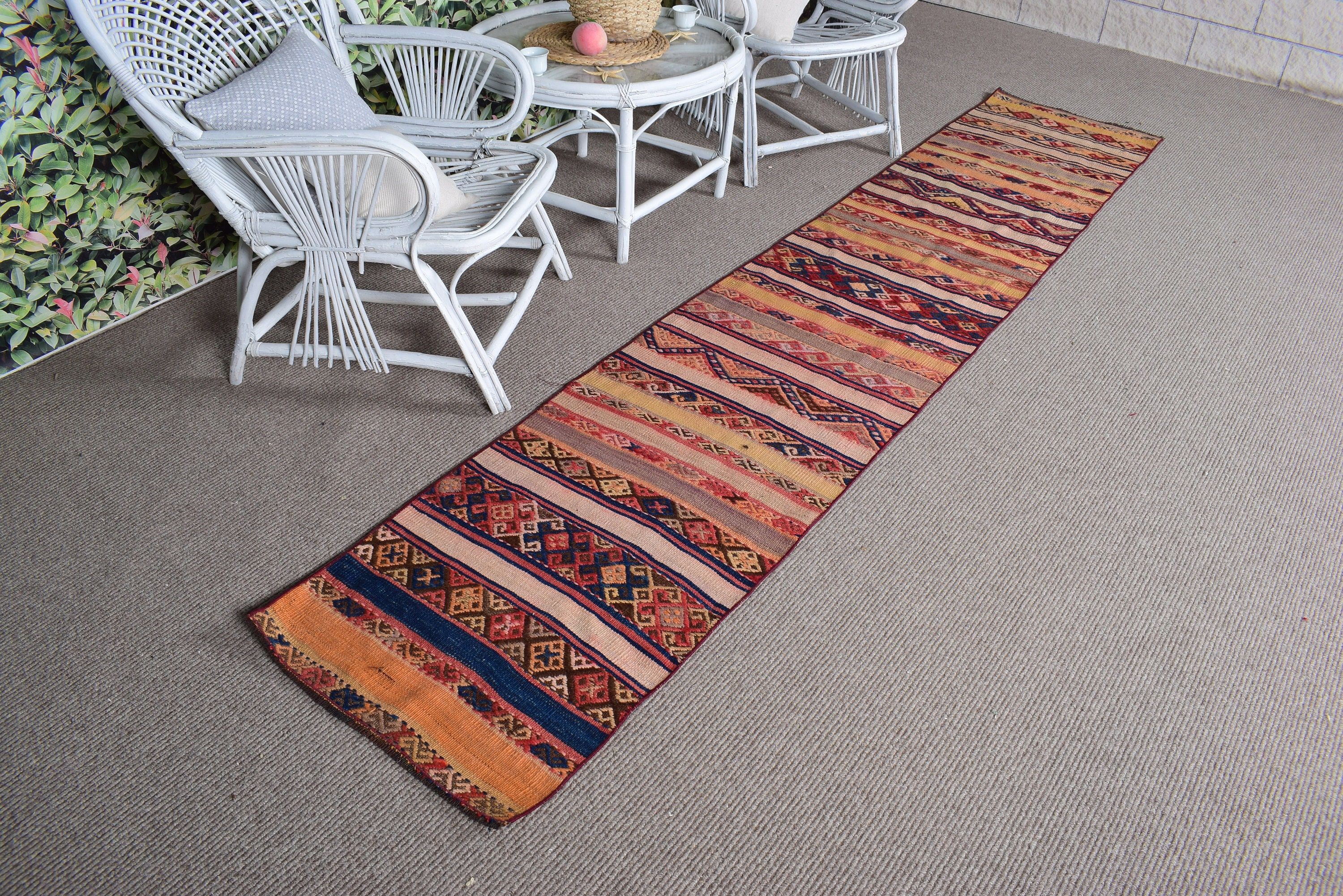 Rugs for Kitchen, Luxury Rugs, Kilim, Hallway Rug, Floor Rug, Cool Rugs, 2x10.4 ft Runner Rug, Beige Luxury Rug, Turkish Rugs, Vintage Rugs