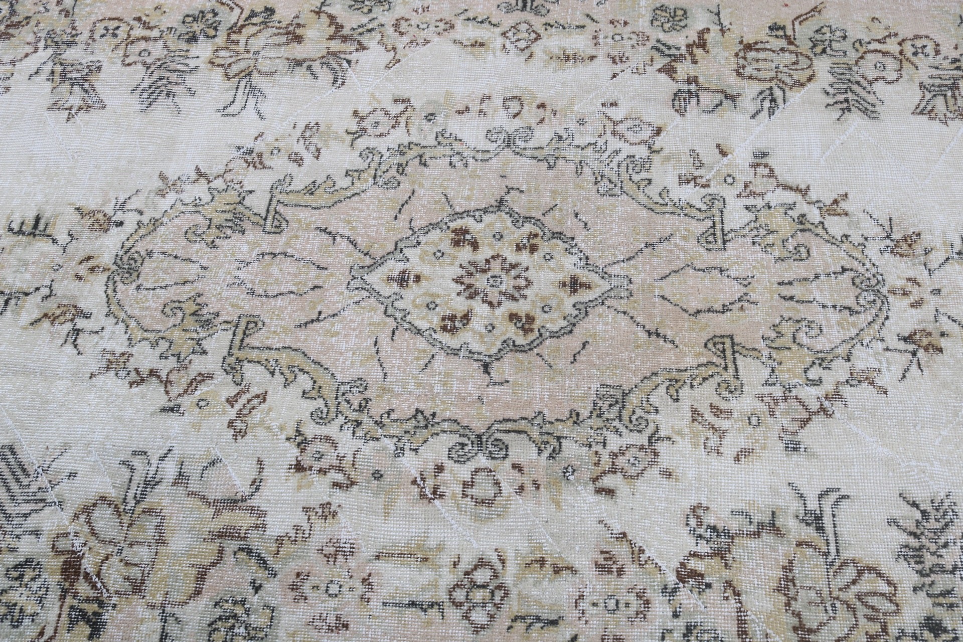 Geleneksel Halı, Vintage Halı, Düz Dokuma Halılar, Yatak Odası Halıları, Bej Zemin Halısı, Salon Halısı, 5.2x10.5 ft Büyük Halılar, Salon Halıları, Türk Halısı