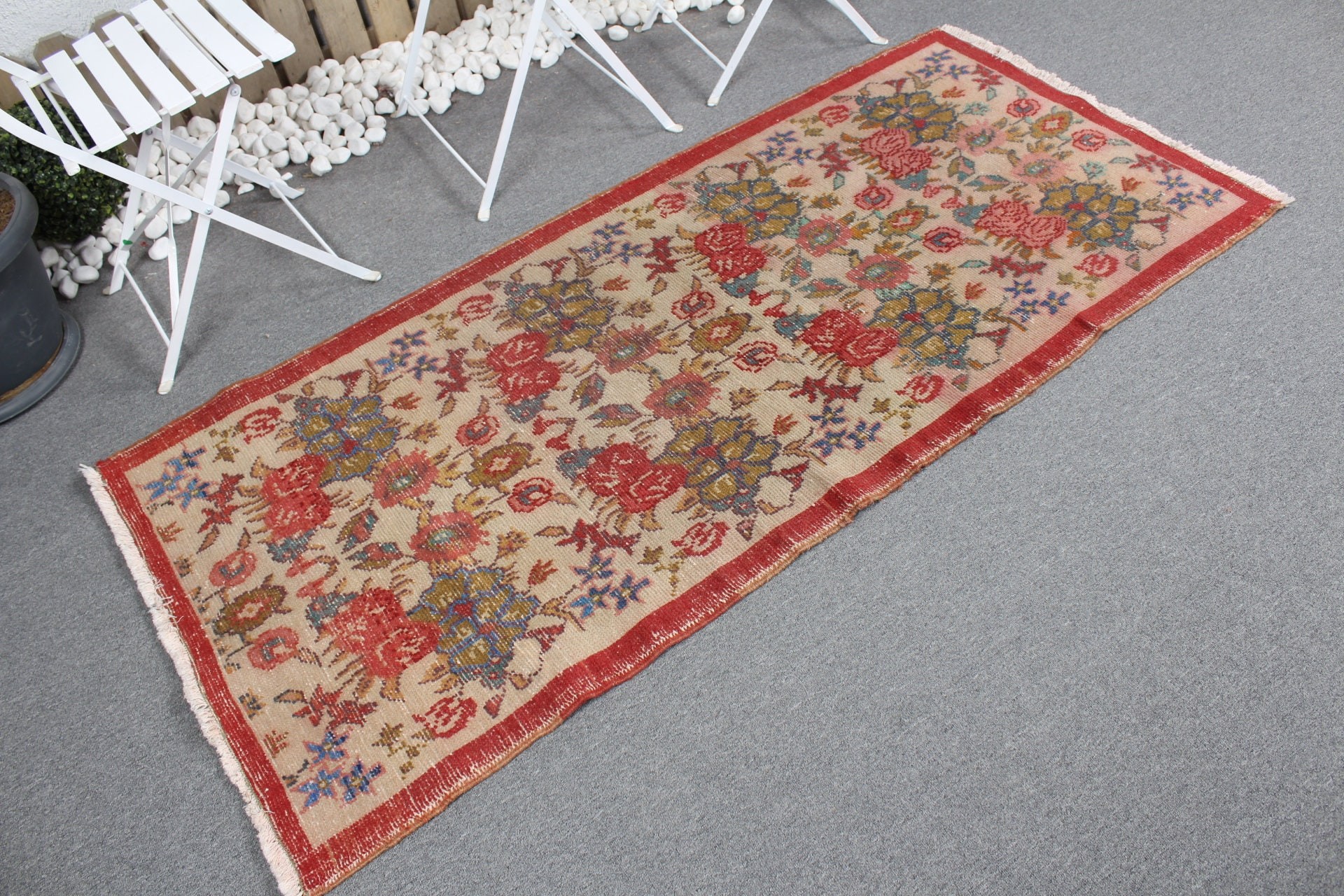 Home Decor Rug, Anatolian Rug, Nursery Rug, Turkish Rug, Rugs for Entry, Vintage Rugs, Entry Rug, 2.9x6.2 ft Accent Rug, Beige Floor Rug