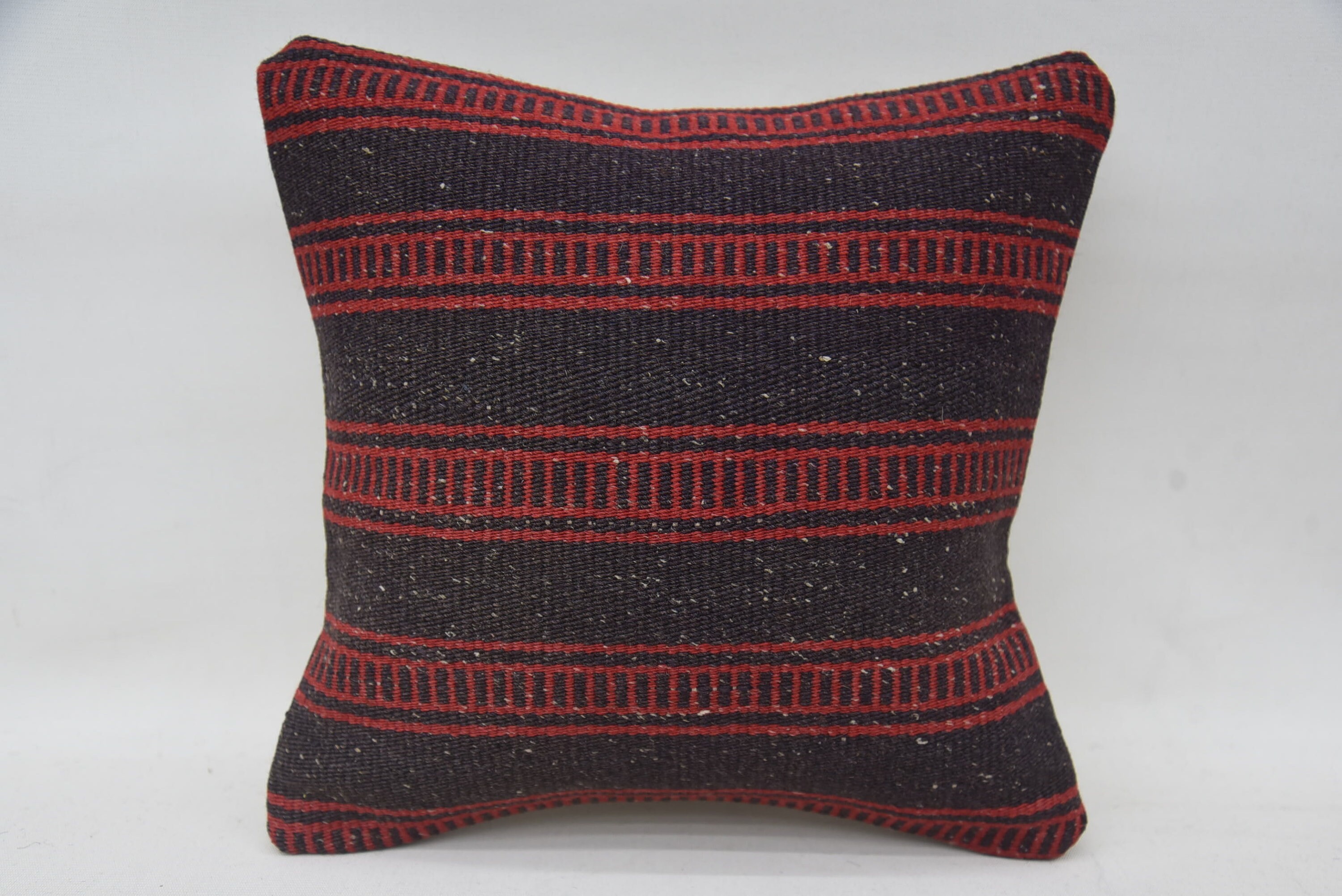 Outdoor Bolster Pillow Sham, 12"x12" Red Cushion Cover, Home Decor Pillow, Handmade Kilim Cushion, Retro Pillow Case, Vintage Kilim Pillow