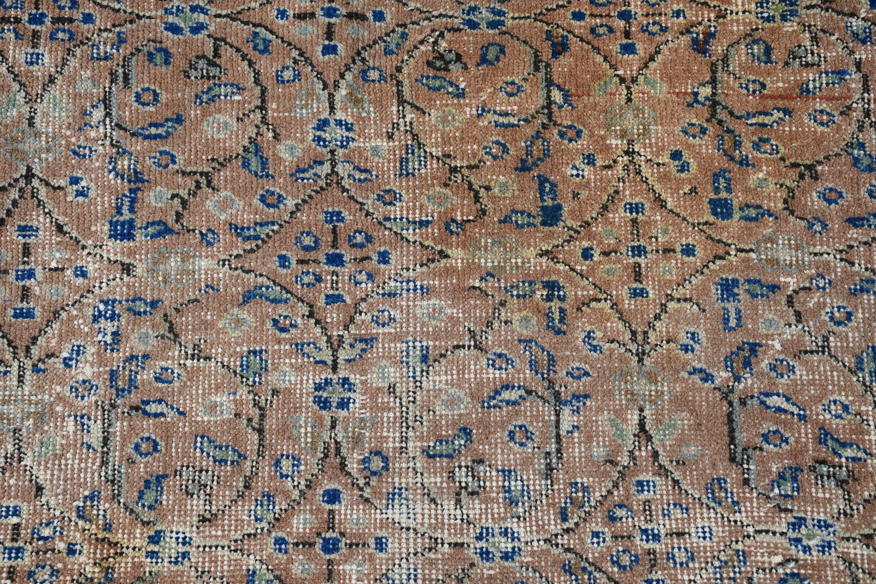 Giriş Halıları, Türk Halısı, Vintage Halı, Mutfak Halısı, Yatak Odası Halısı, 4,7x4,7 ft Accent Halı, Giriş Halıları, Yün Halılar, Kahverengi Antika Halı