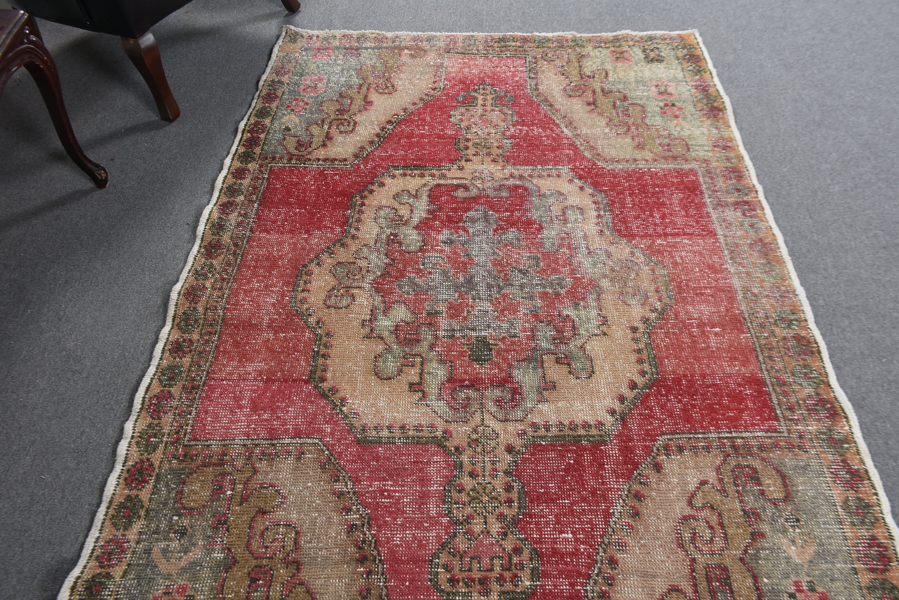 El Yapımı Halılar, Vintage Halı, Boho Bölge Halısı, 4,5x7 ft Alan Halısı, Kırmızı Oryantal Halı, Türk Halısı, Modern Halı, Yatak Odası Halısı, Boho Alanı Halıları