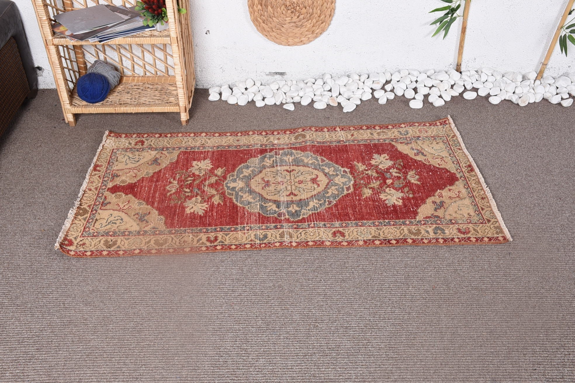 Kitchen Rugs, Floor Rugs, Vintage Rug, Home Decor Rugs, 2.5x4.6 ft Small Rug, Car Mat Rug, Turkish Rug, Bath Mat Cute Rug, Rugs for Kitchen