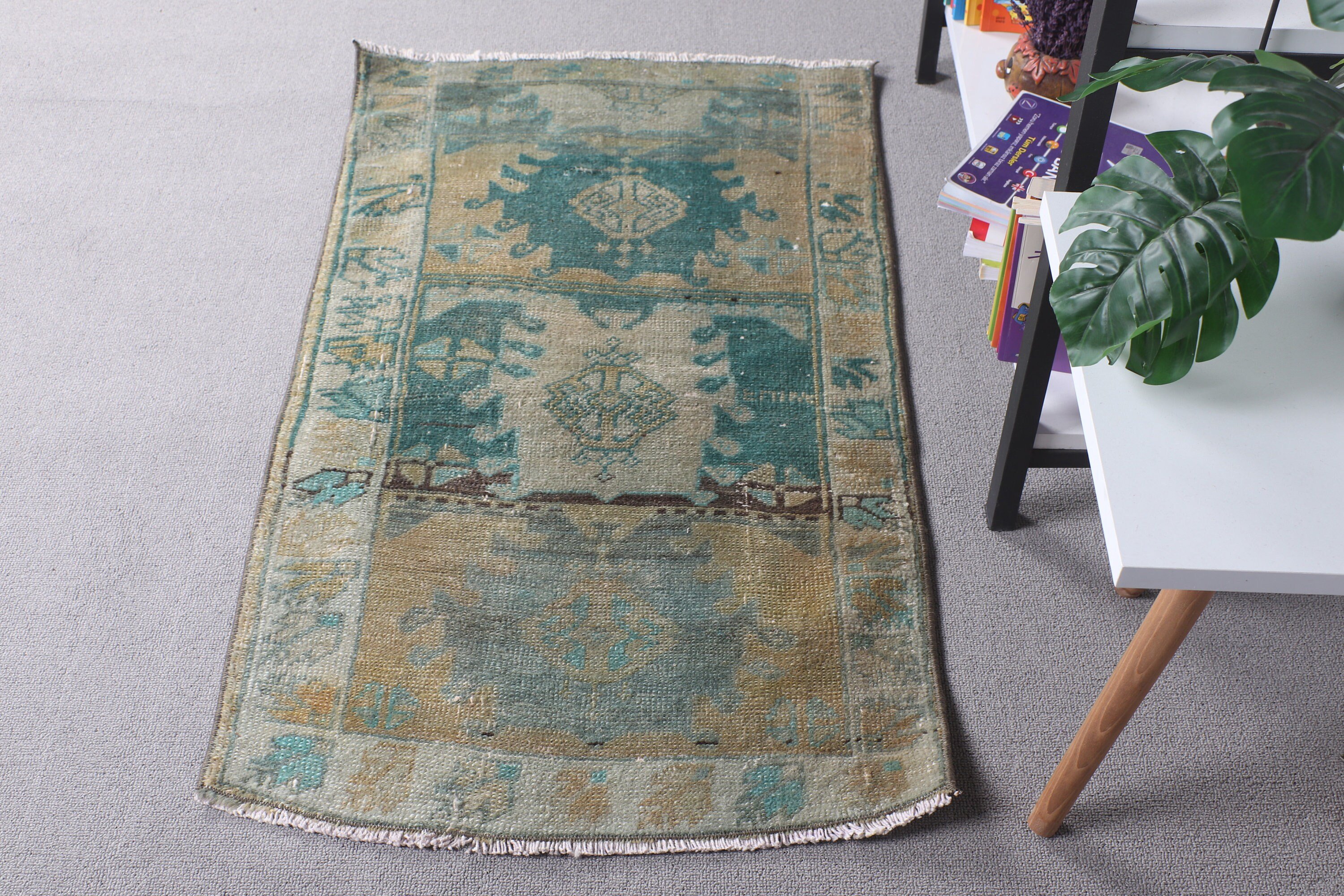 Blue  1.9x3.3 ft Small Rug, Rugs for Nursery, Turkish Rug, Wool Rug, Bedroom Rugs, Antique Rug, Vintage Rugs, Car Mat Rug