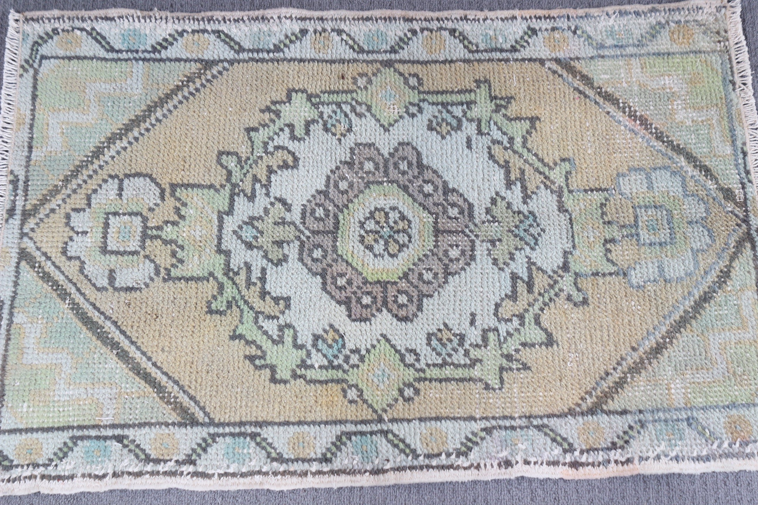 Rugs for Door Mat, Bedroom Rugs, Kitchen Rugs, Turkish Rug, Vintage Rug, Brown Cool Rugs, Bath Rug, 1.7x2.5 ft Small Rug, Oriental Rug