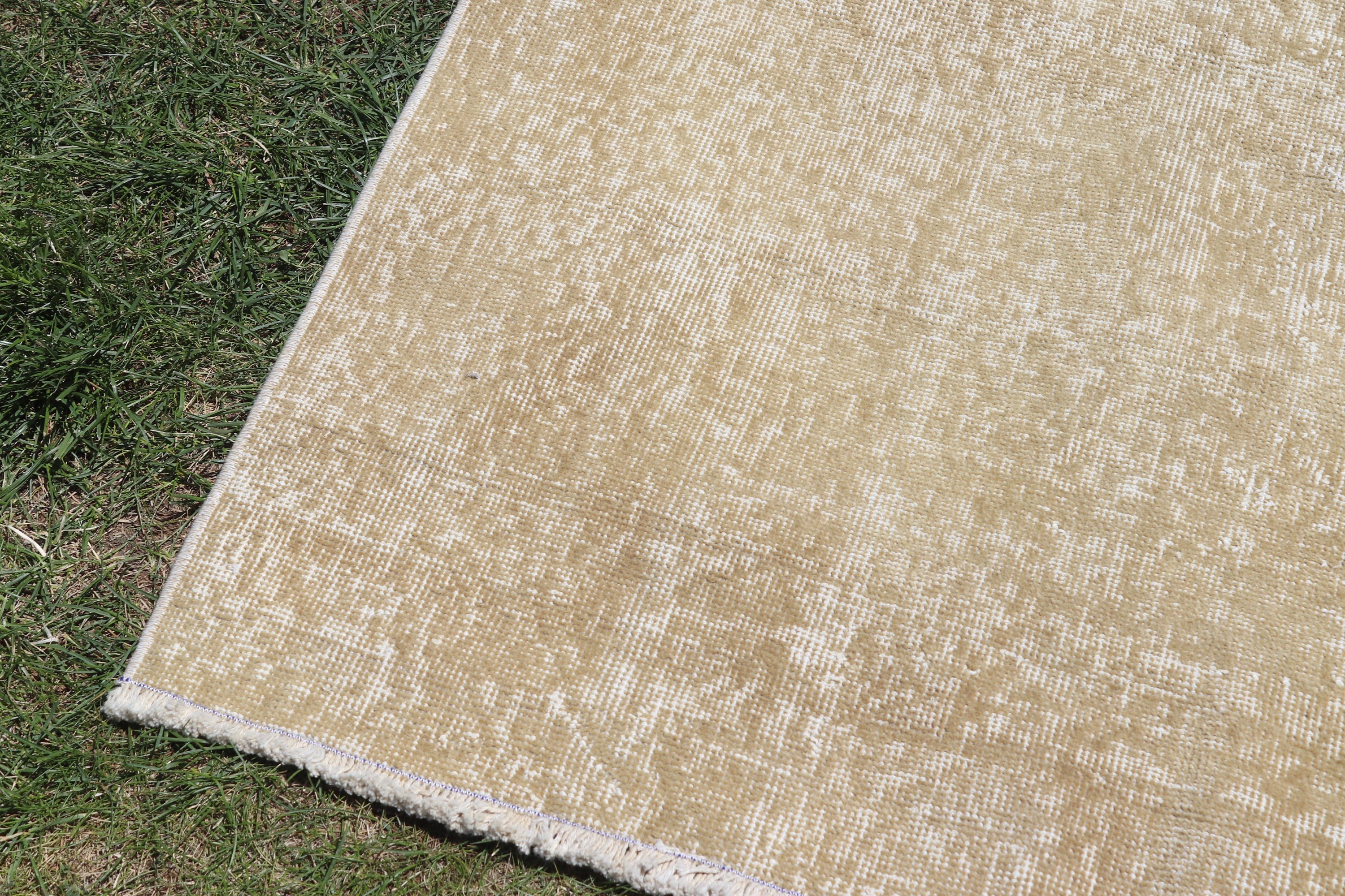 Beige Home Decor Rug, Exotic Rugs, Floor Rug, Indoor Rugs, Turkish Rug, Oushak Area Rug, Vintage Rug, 3.8x7.9 ft Area Rugs, Statement Rug