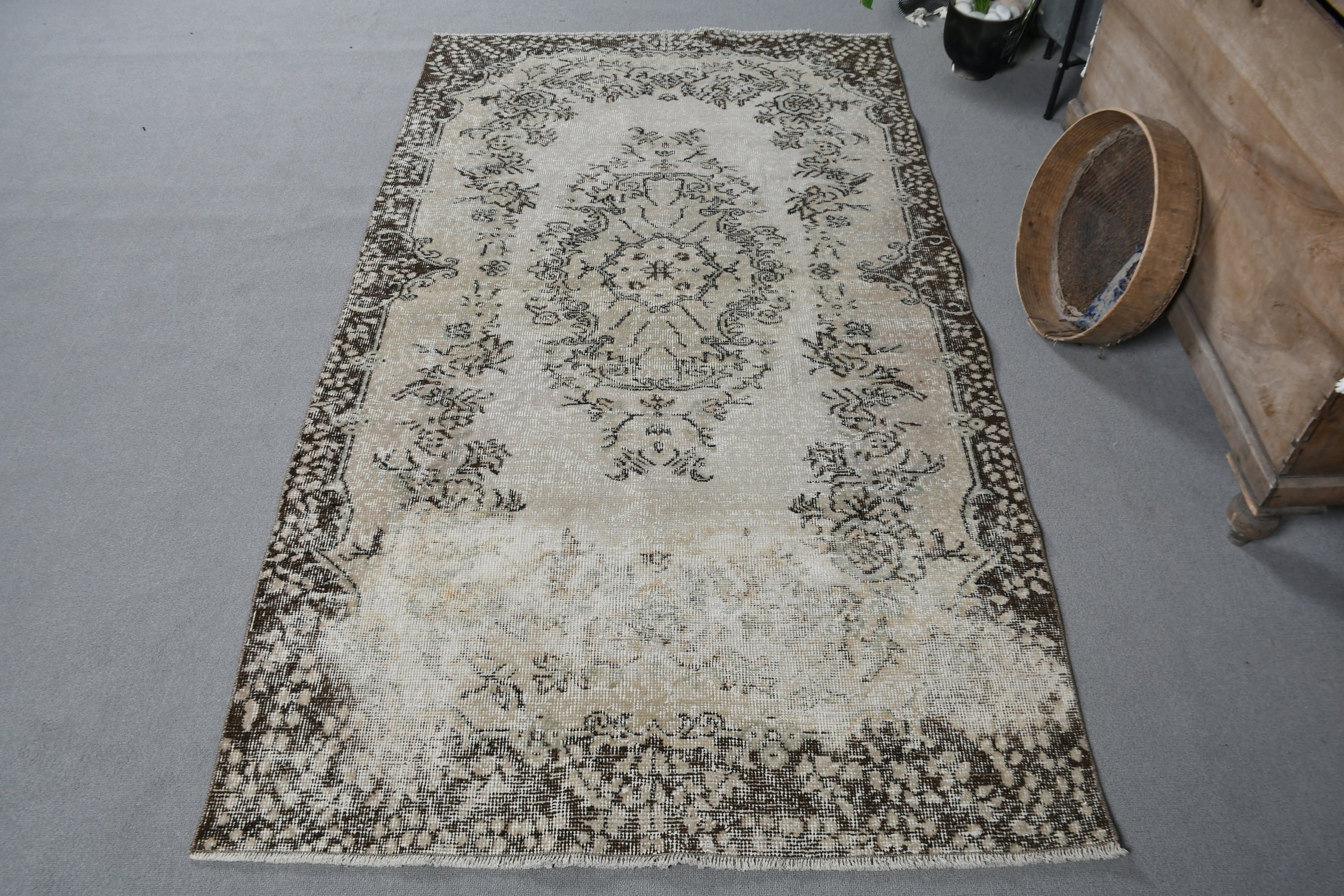 Vintage Halı, Yatak Odası Halıları, 3,6x6,7 ft Alan Halıları, İç Mekan Halısı, Yatak Odası Halısı, Yeşil Mutfak Halıları, Oushak Halıları, Türk Halıları, Mutfak Halısı