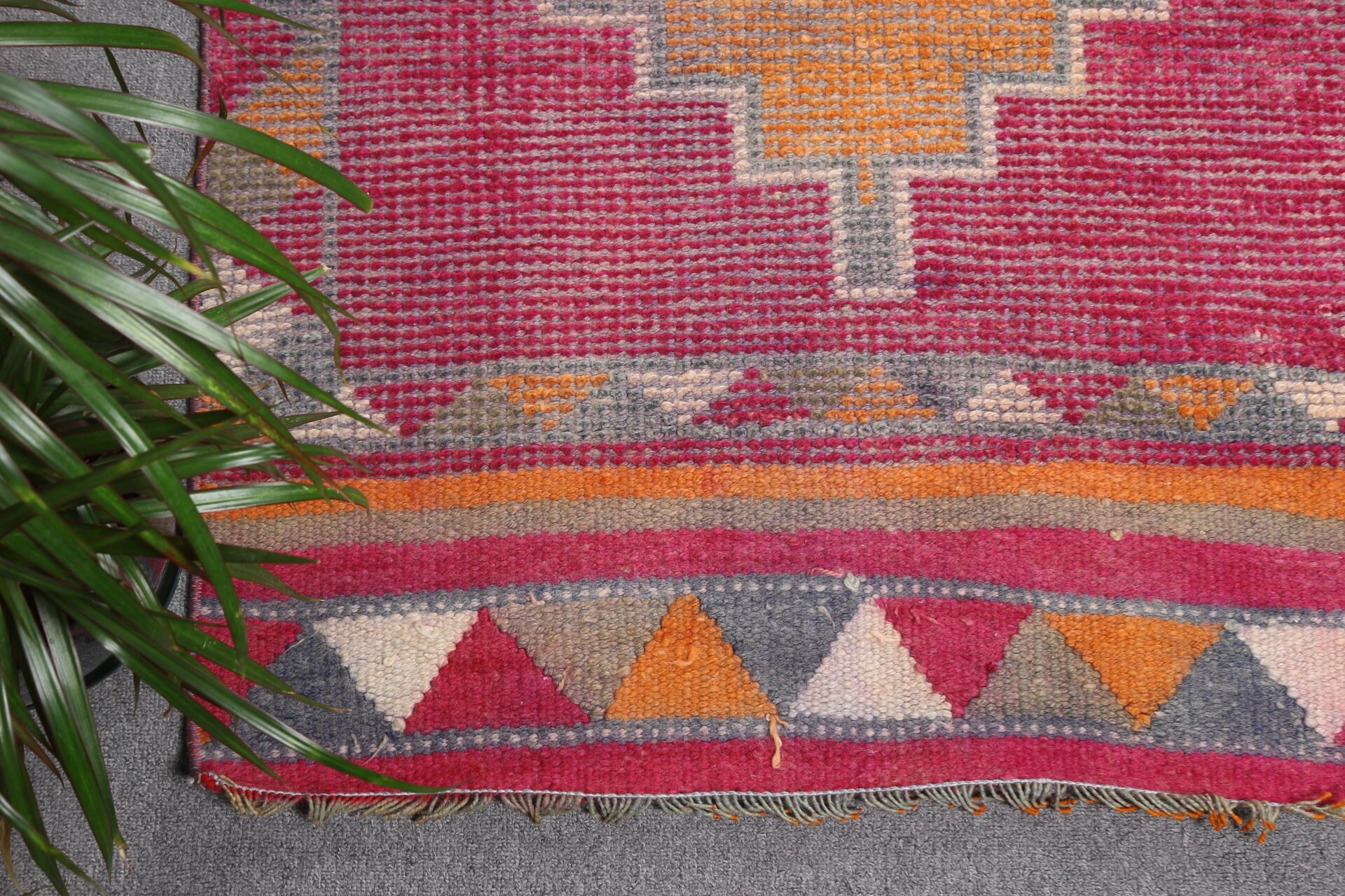 Home Decor Rug, Pale Rug, Turkish Rug, Kitchen Rug, 2.8x10.3 ft Runner Rugs, Pink Wool Rug, Rugs for Corridor, Vintage Rug, Hallway Rugs